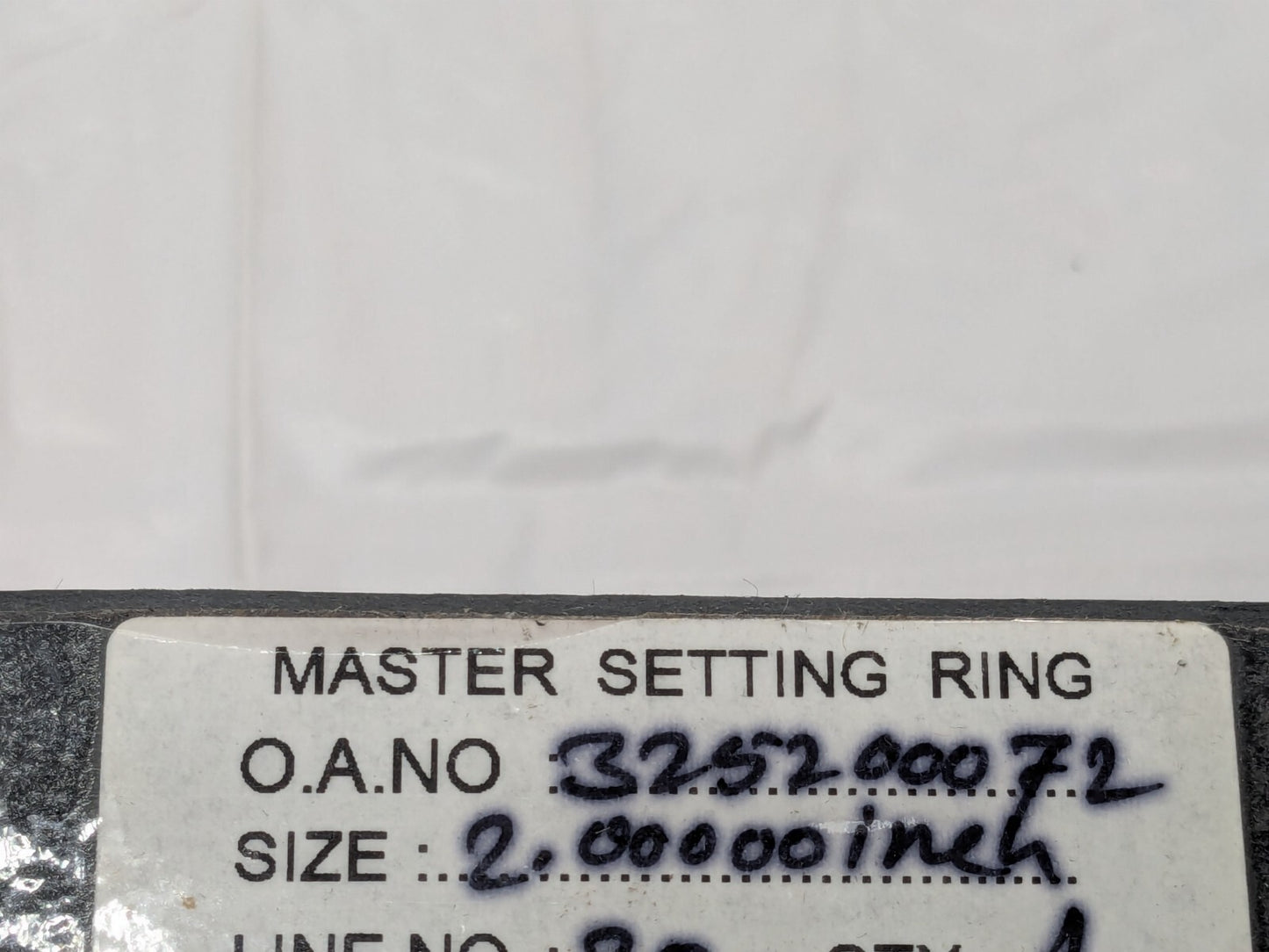 SPI Master Setting Ring 2" ID x 4-7/16" OD 0.787" Thick 10-748-1
