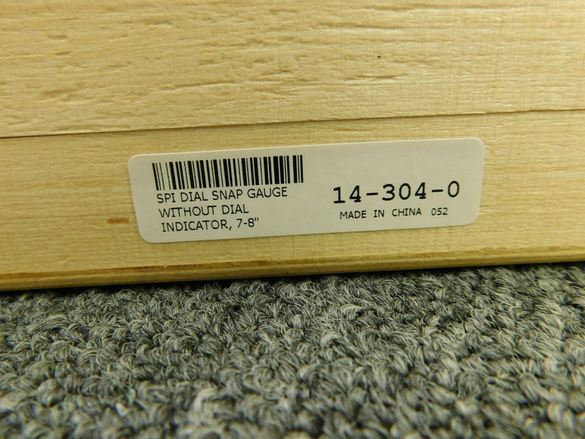 SPI Snap Gage 6 - 7 Range 7/16 x 9/16 Flat Carbide Anvils 14-304-0