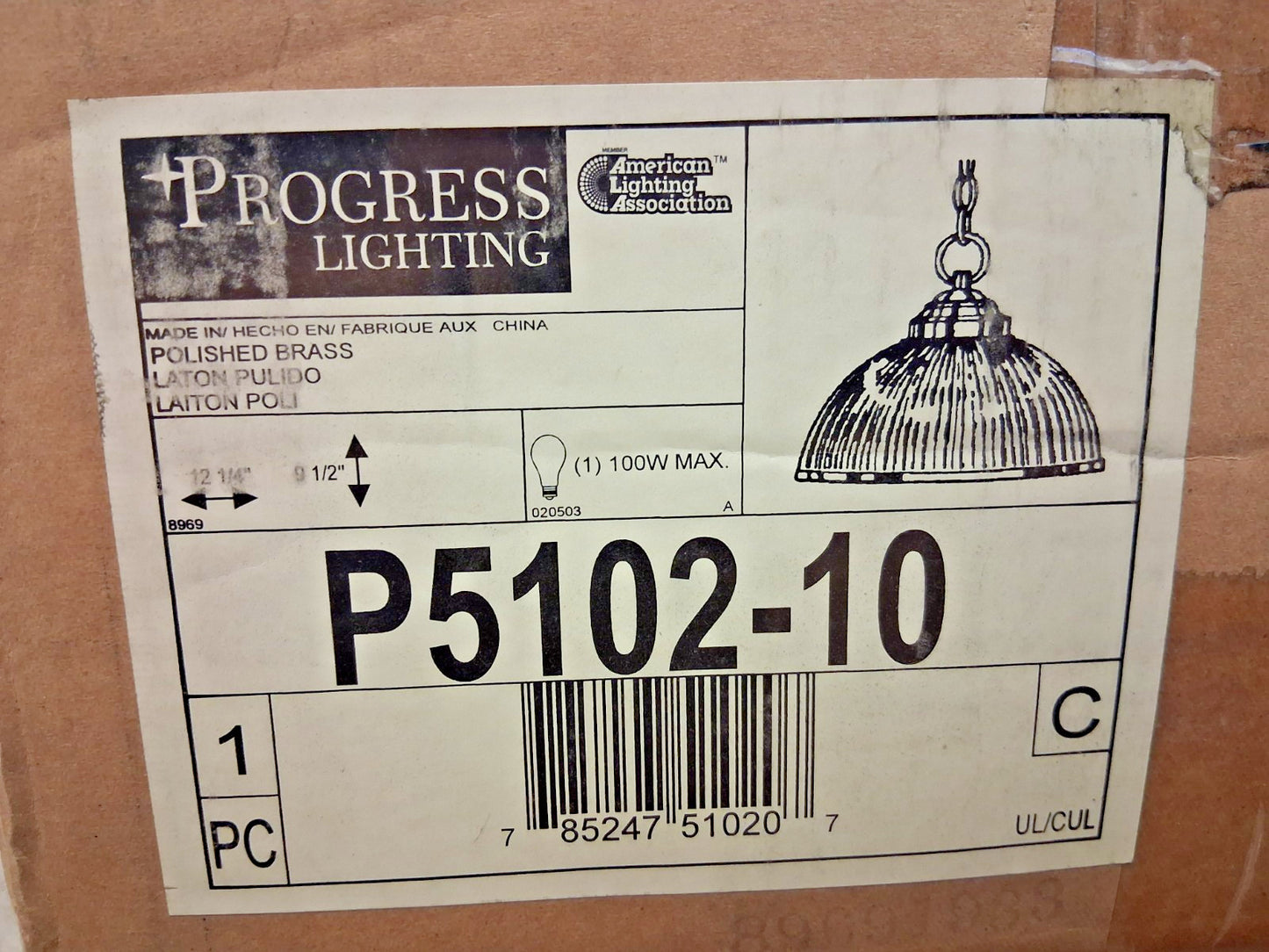 Progress Lighting Polished Brass Chandelier P5102-10