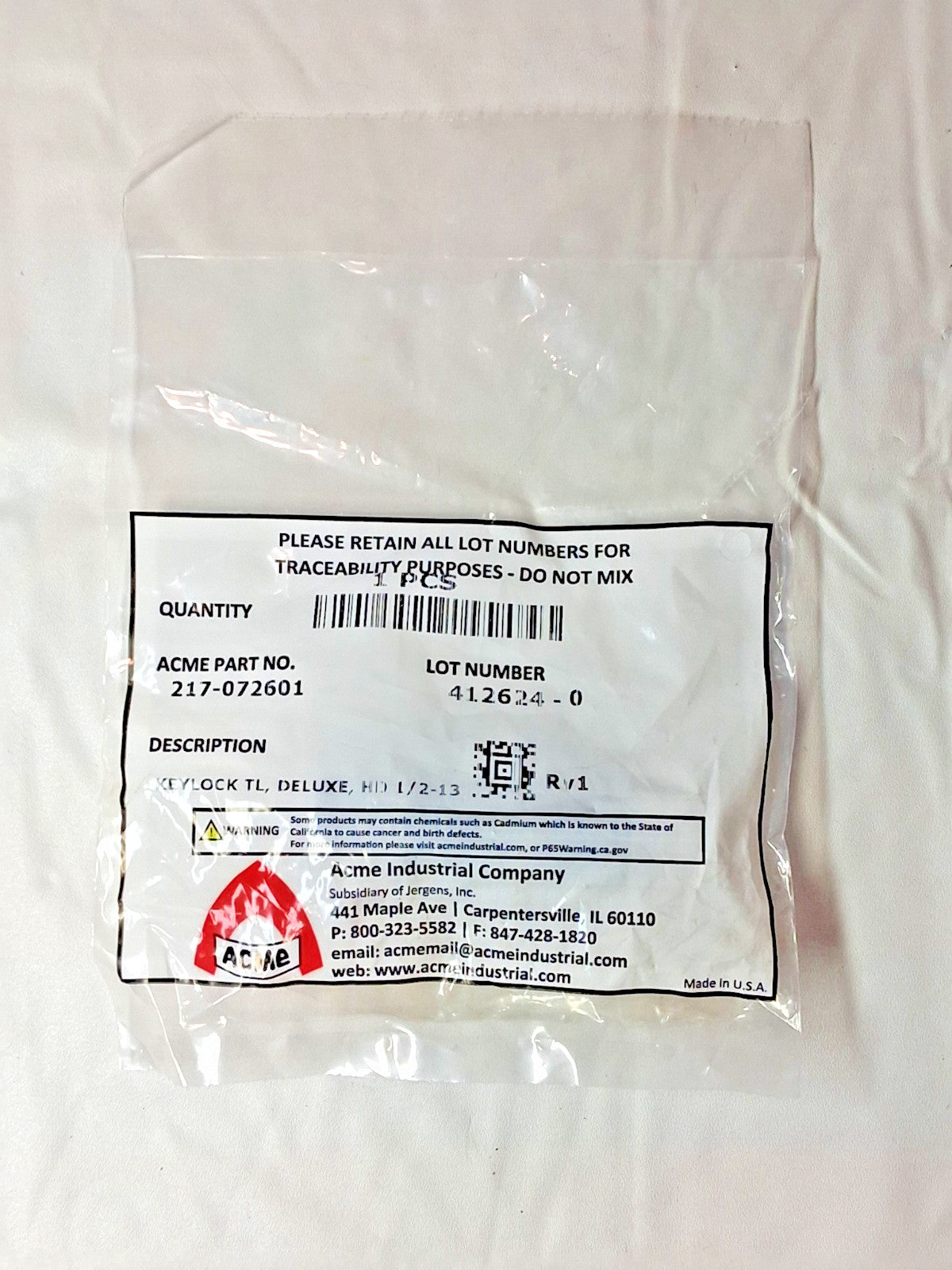 ACME Carbon Steel Keylocking Insert Installation Tool #10-24 217-072597