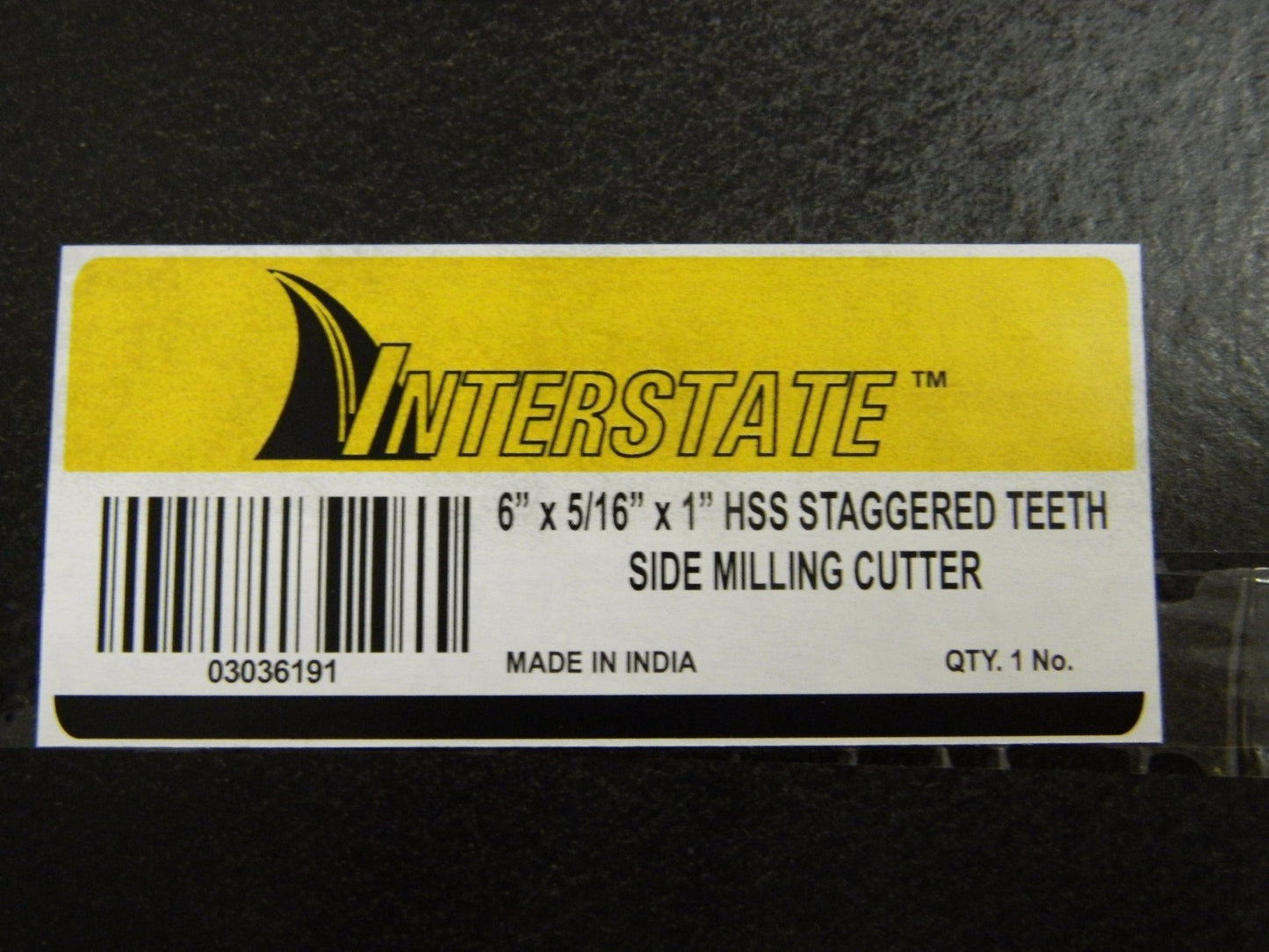 Interstate Side Milling Cutter HSS Staggered Teeth 6" Dia. 24T 03036191