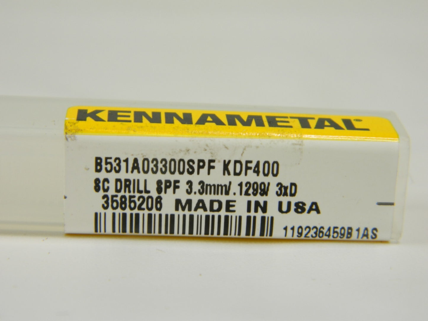 KENNAMETAL SC Screw Machine Length Drill Bit: 0.1299" Dia, 90 ° 3585206