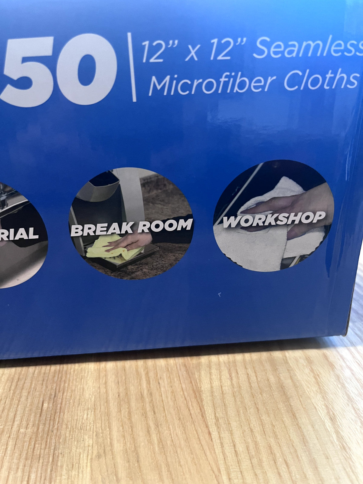 Microfiber Wipes: Reusable 12"X12" seamless Green 50 per box and 8 cas
