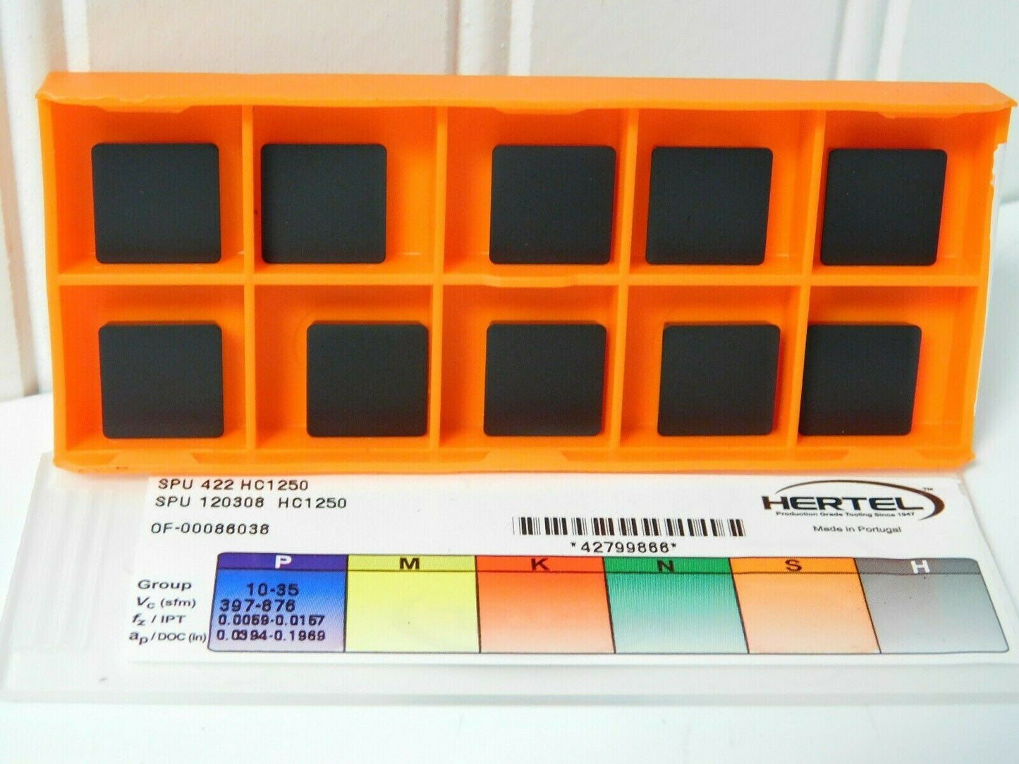 Hertel Carbide Turning Inserts SPU422 Grade HC1250 Qty 10 42799866