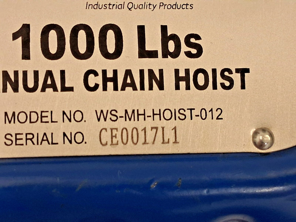Pro-Source Manual Hand Chain Hoist 1000lb Capacity 37418340