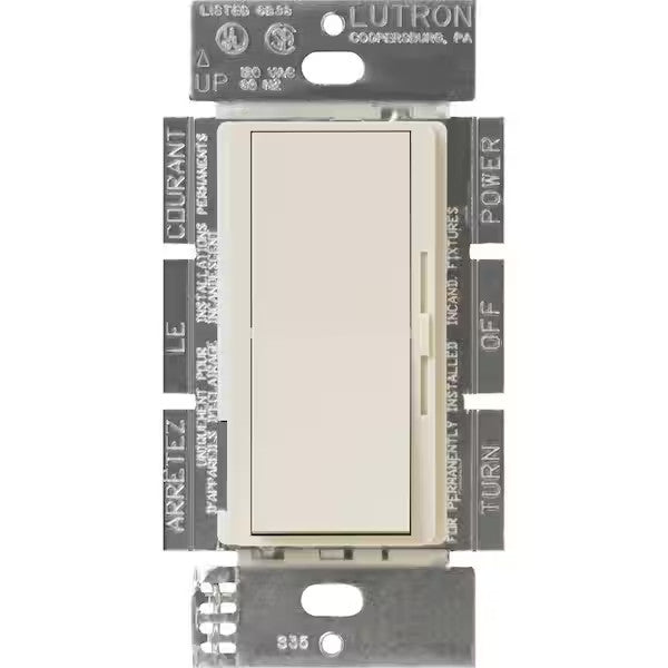 Lutron Diva DV-600P-LA 600 Watt Incandescent Dimmer Light Almond