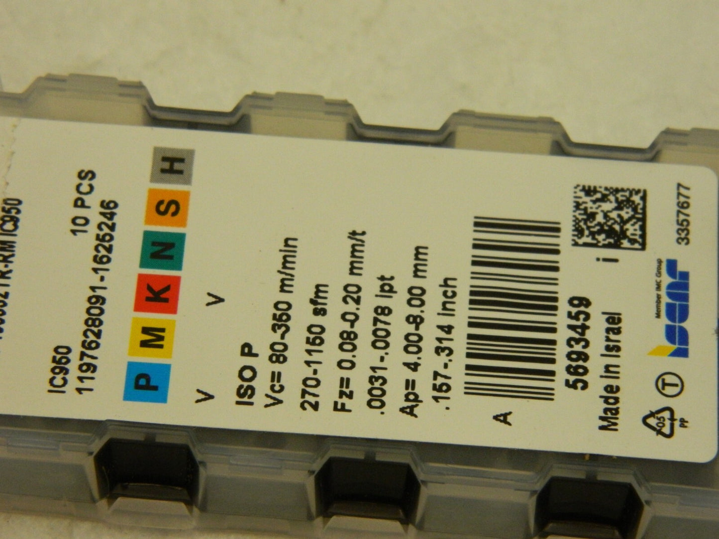 ISCAR APKT100332TRRM IC950 Carbide Milling Insert QTY 10