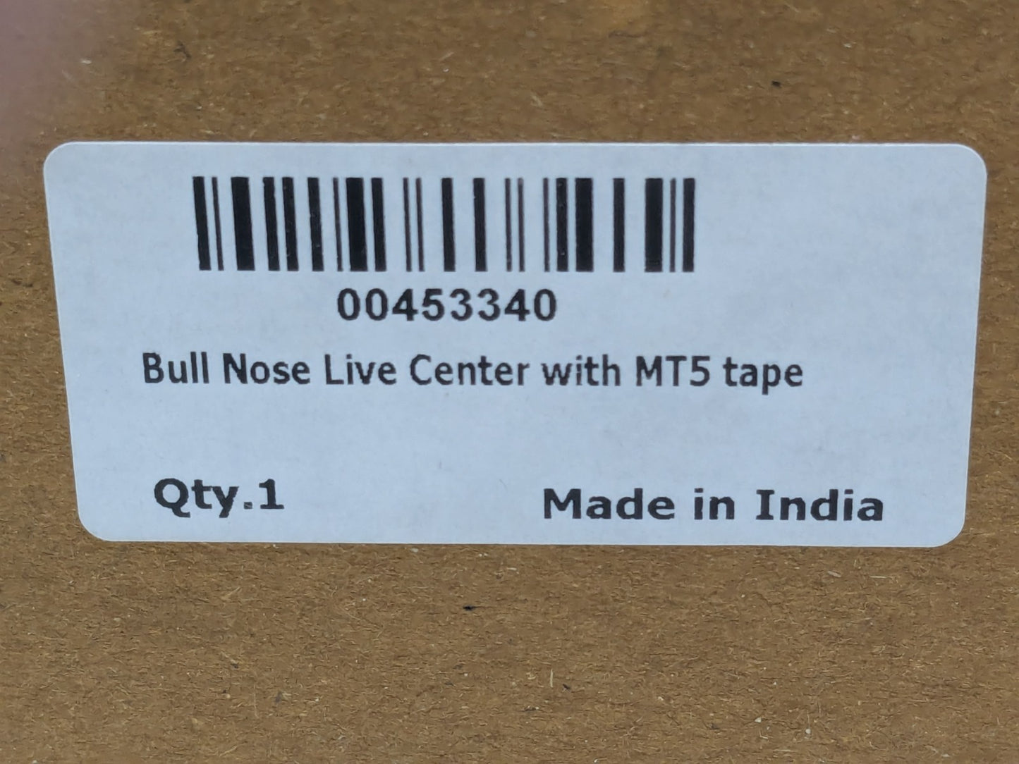 Bull Nose Live Center w/MT5 Taper 00453340