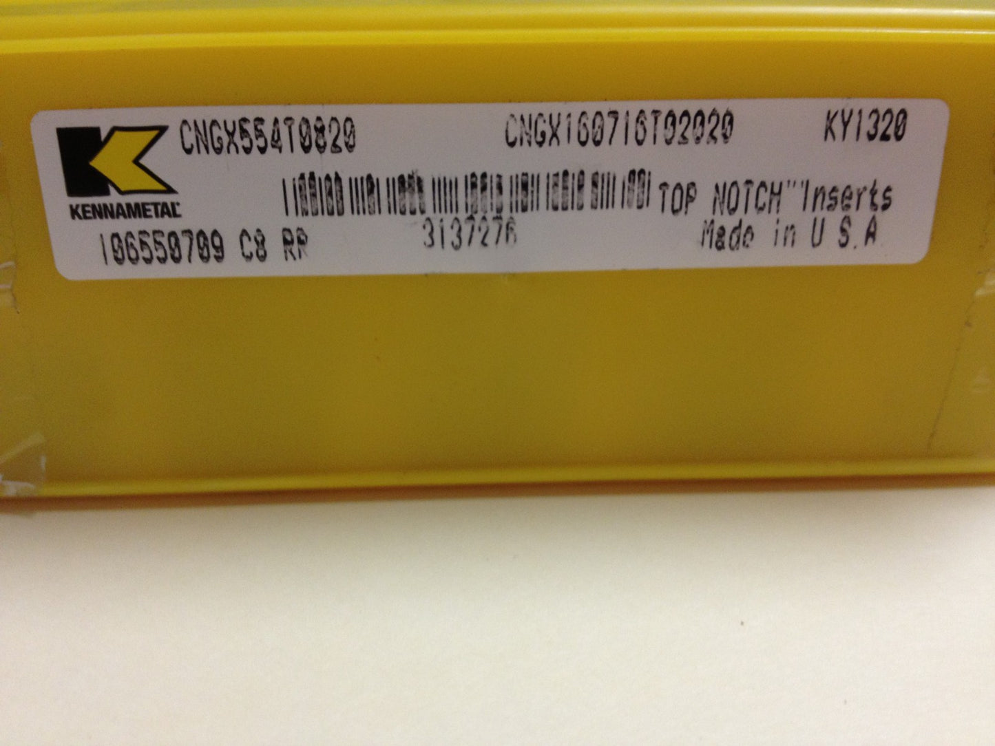 Kennametal CNGX554 T0820 Grade KY1320 Ceramic Turning Insert QTY 10 3137276