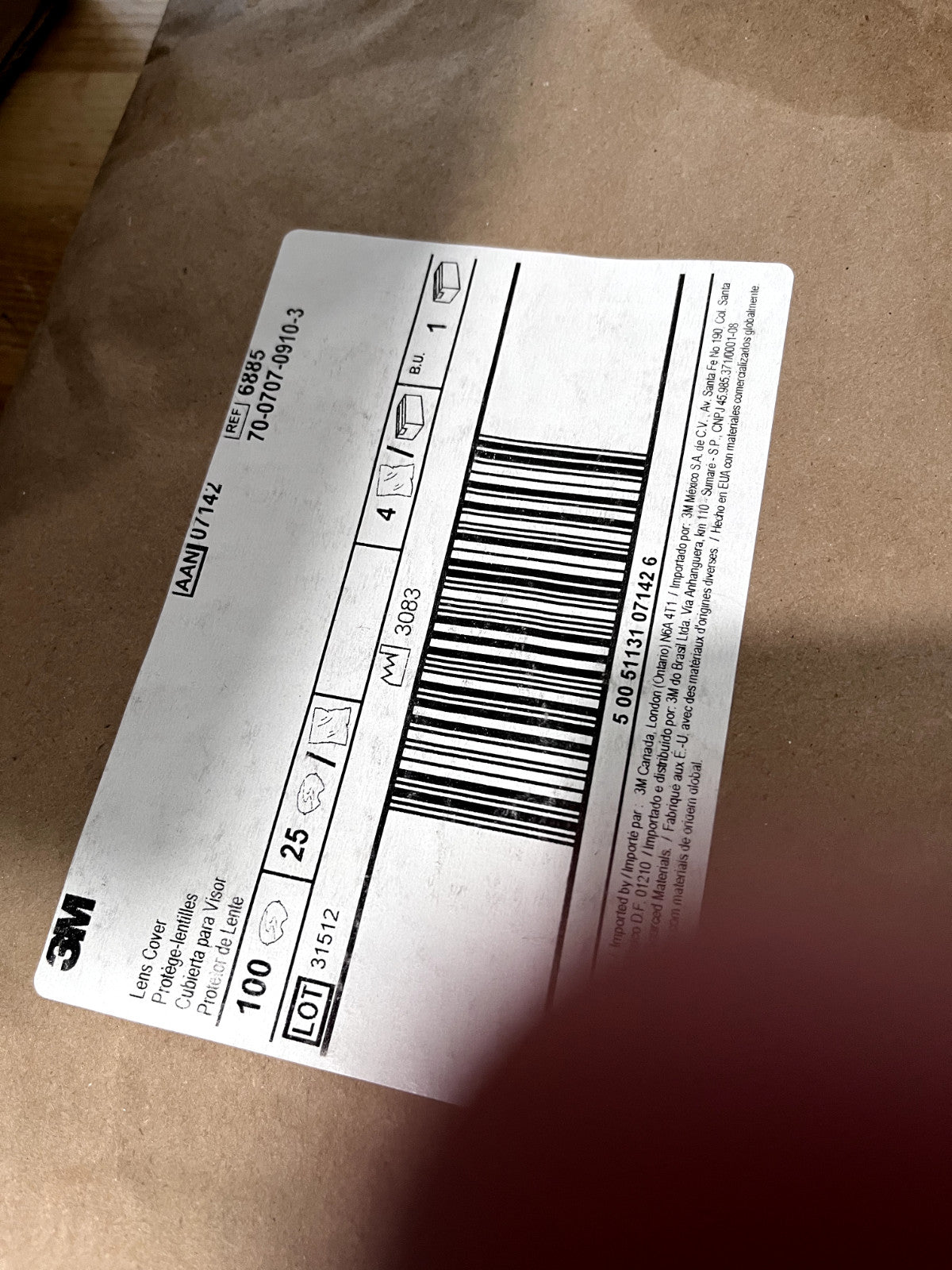 3 Faceshield Cover 6885/07142(AAD), 100 ea/Bag