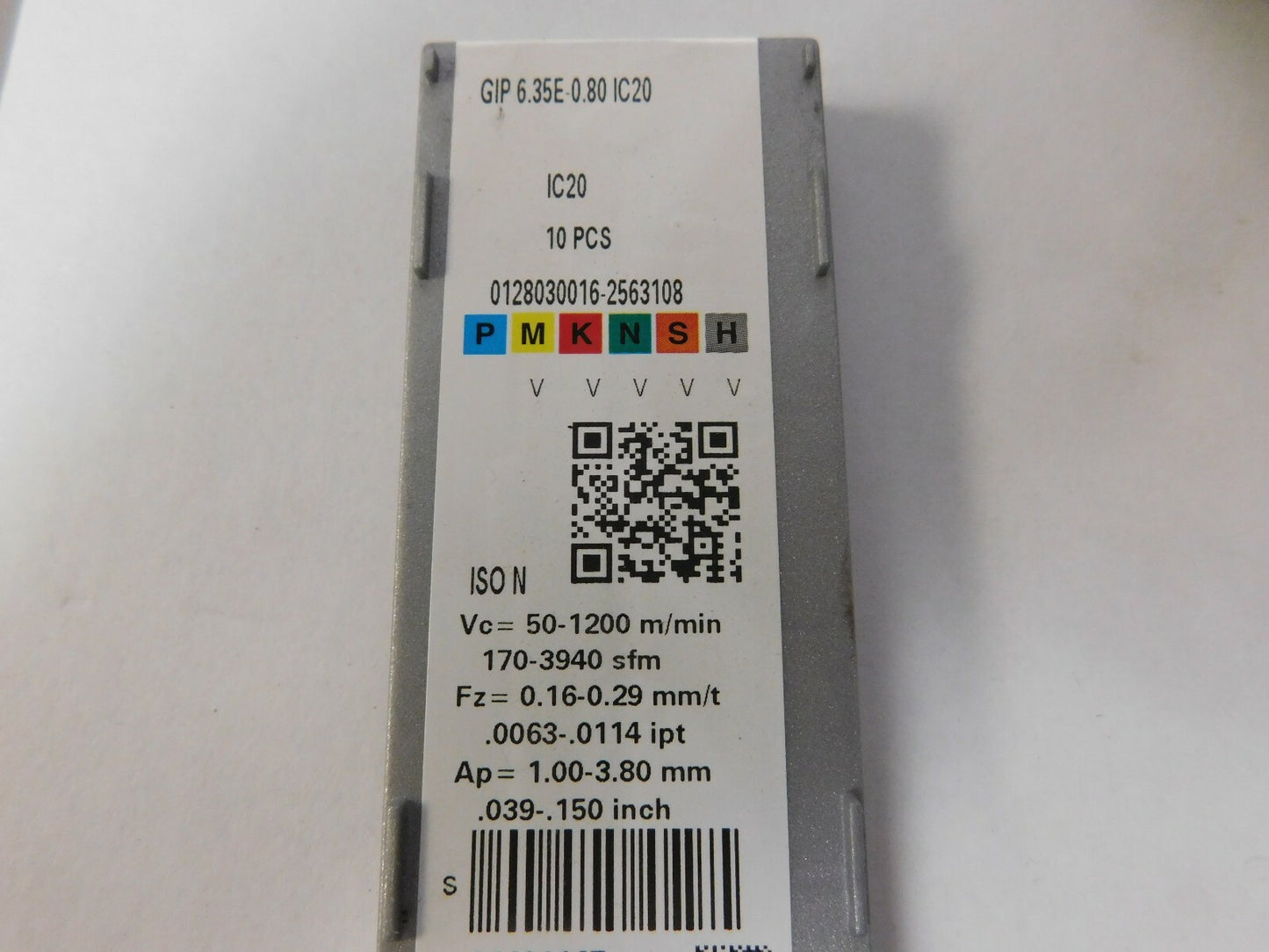 Iscar 635E080GIP Grade IC20 Carbide Grooving Insert QTY 10 6401167