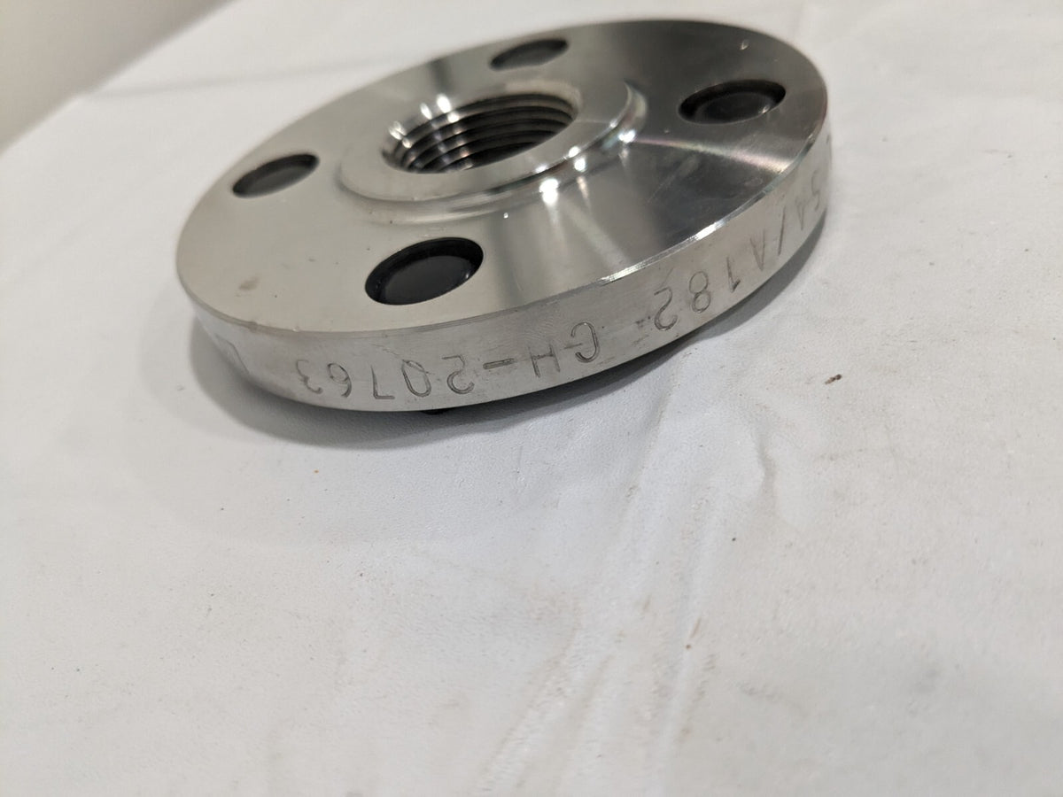 MERIT BRASS 1" Pipe, 4-1/4" OD, Stainless Steel, Threaded Pipe Flange