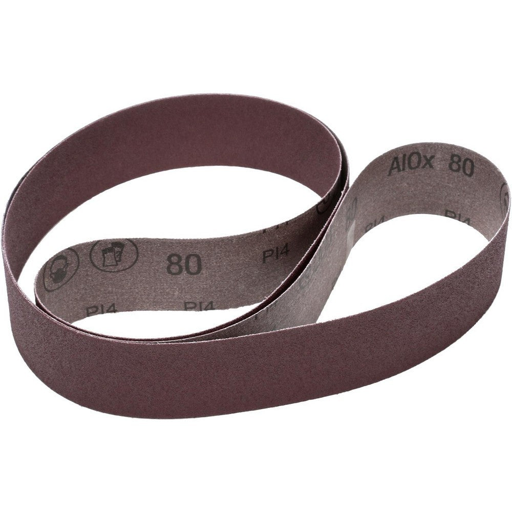 3M Abrasive Belt: 2" Wide, 72" OAL, 80 Grit, Aluminum Oxide box of 50 7000148147