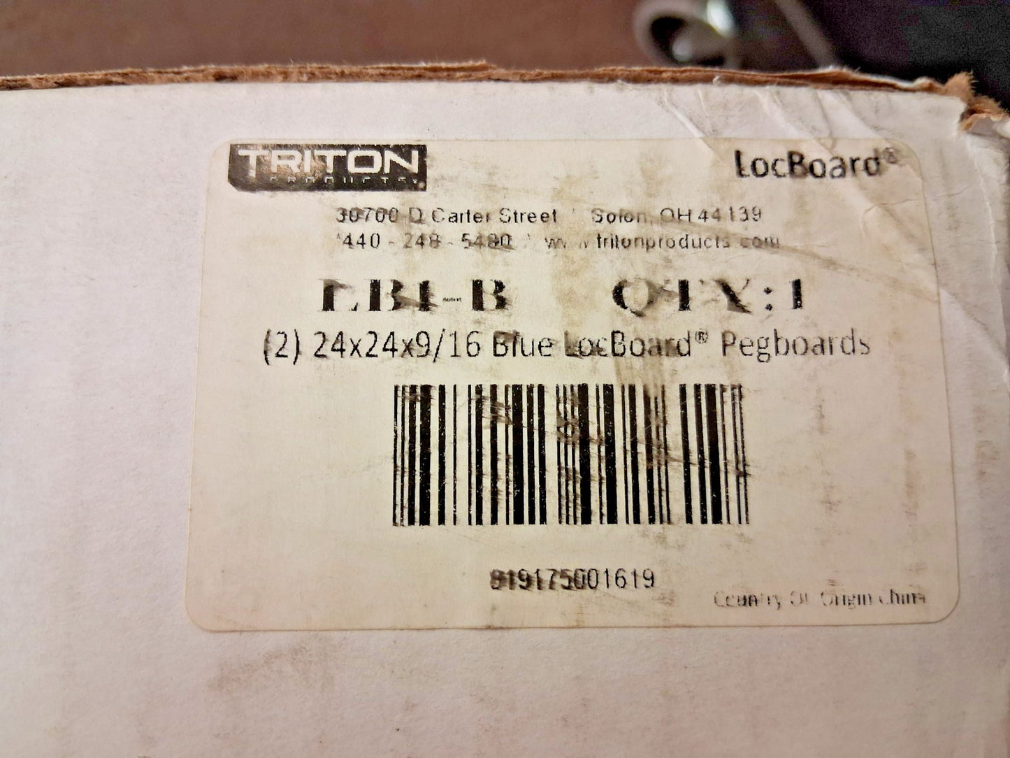 Triton Products Pegboard Storage Boards 2Pk 24 x 24" Steel LB1-B