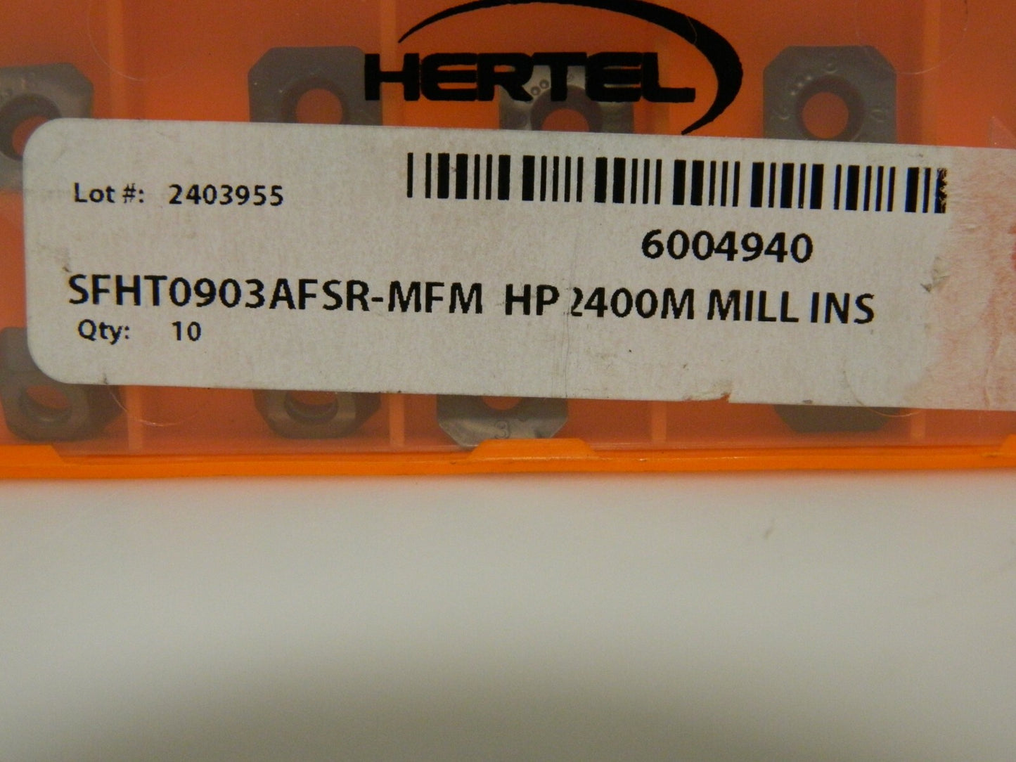 Hertel Carbide Milling Inserts SFHT0903AFSR-MFM GRADE-HP2400M Qty-10 6004940