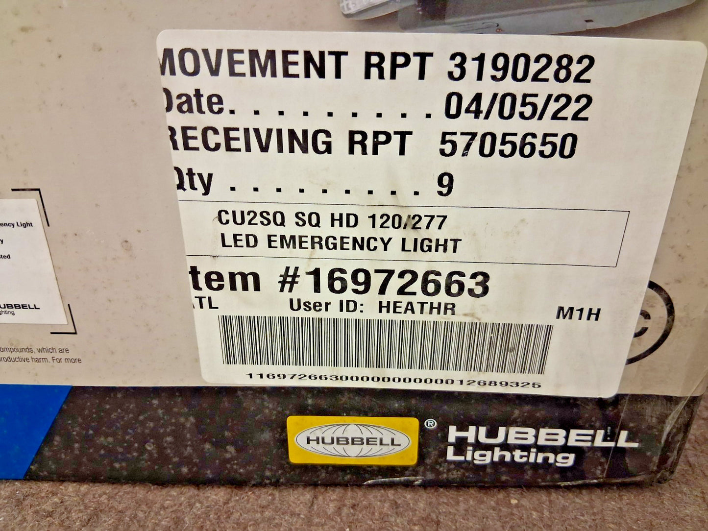 Hubbell Lighting 2 Head LED Emergency Lighting Unit 16972663