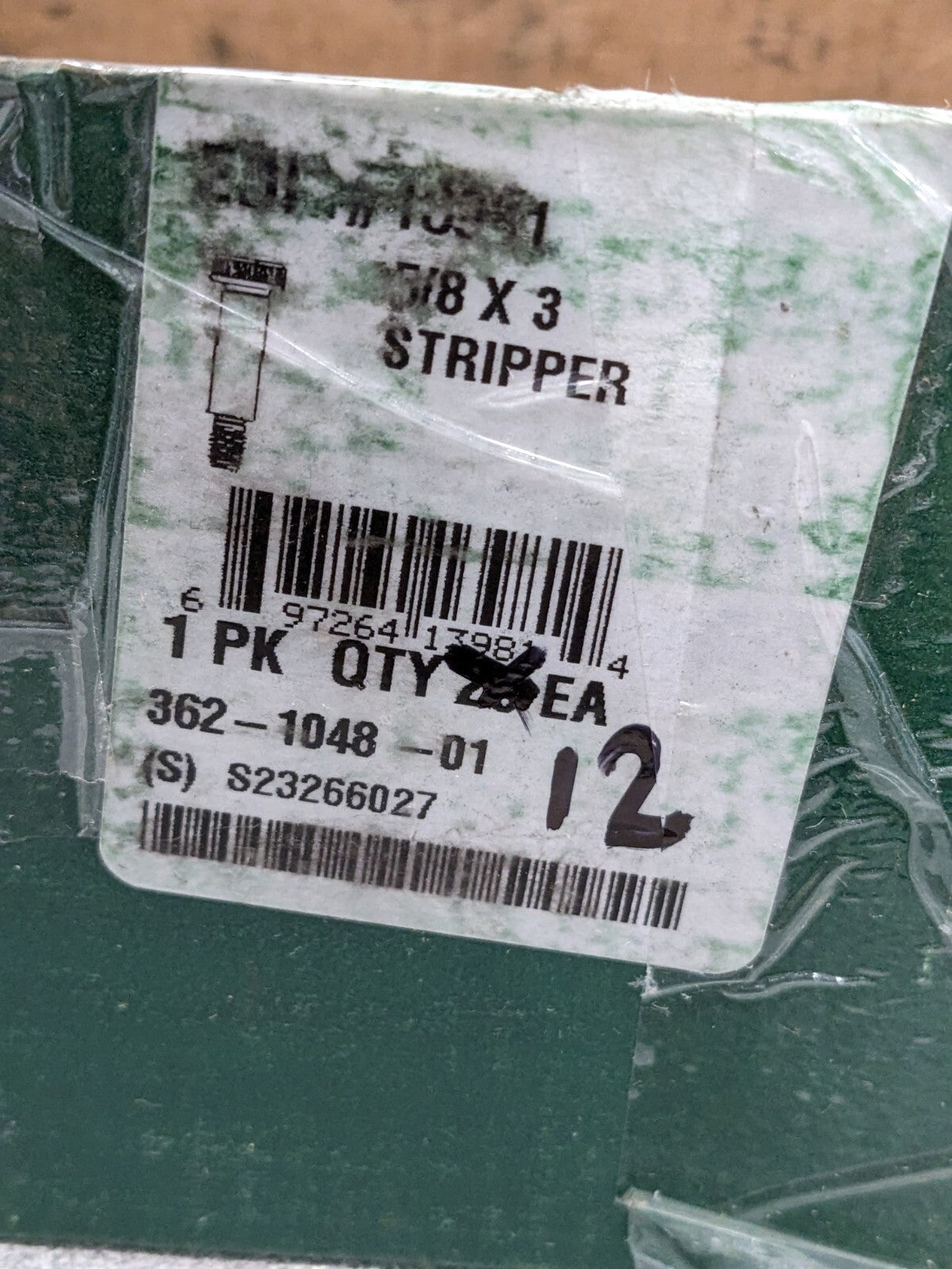 Shoulder Screw: 5/8" Shoulder Dia, 3" Shoulder Length Qty 12 362-1048-
