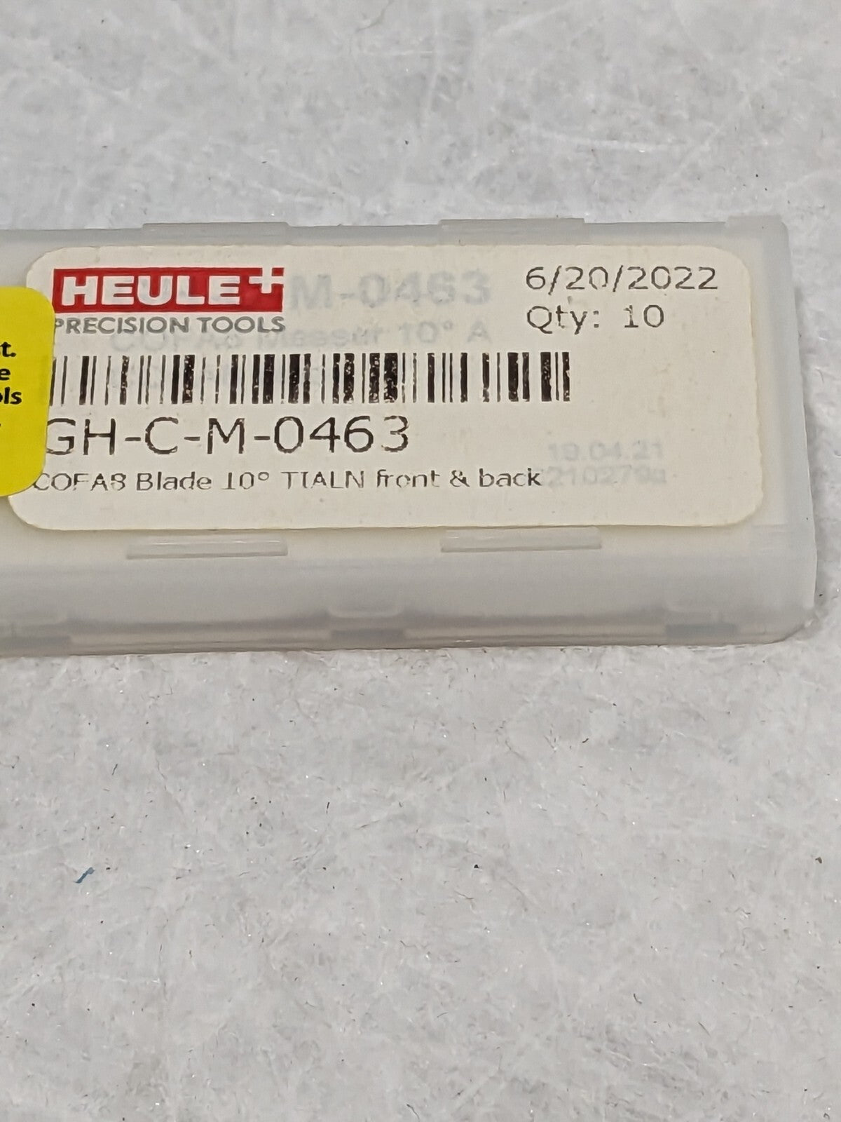 Heule COFA8 Blade 10° Carbide TiALN Front and Back Cutting Qty 10 GH-C-M-0463