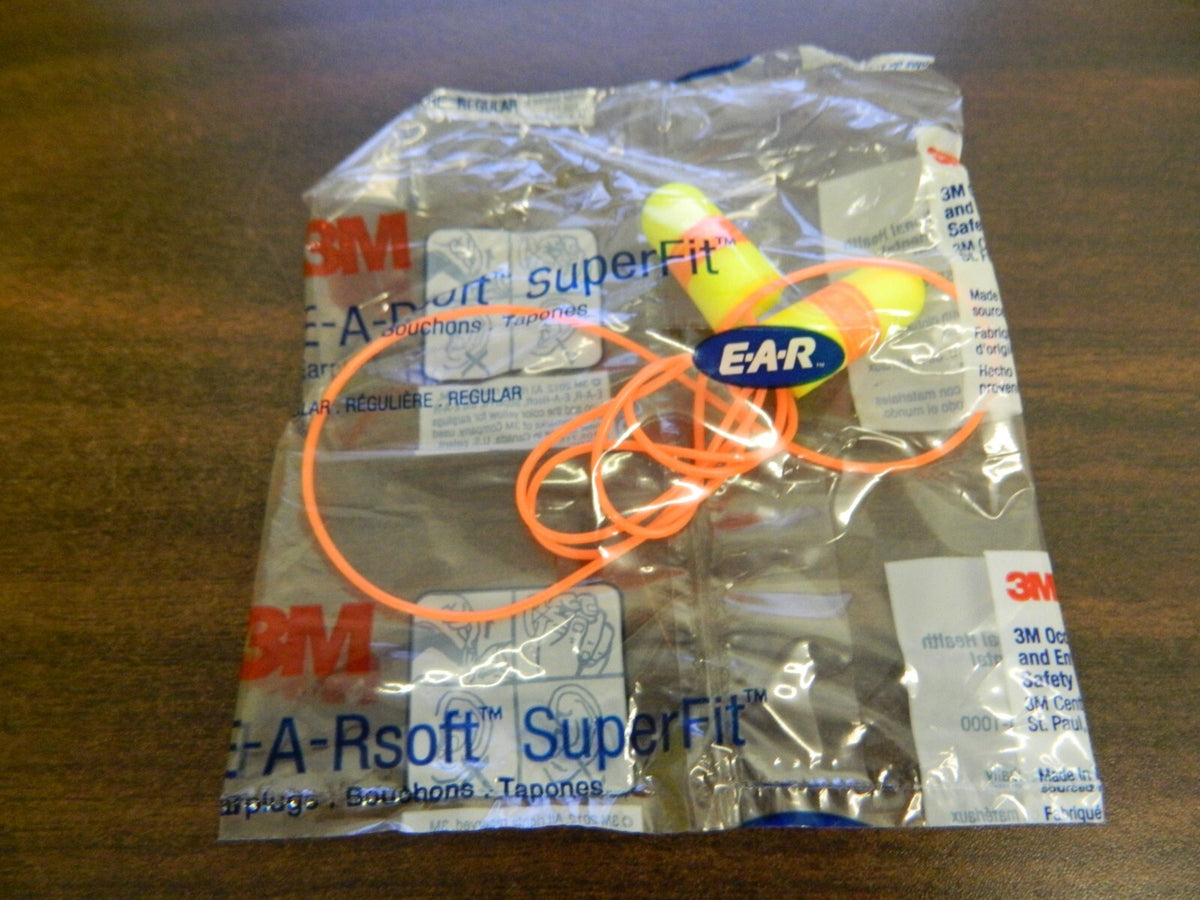 3M Earplug: qty 200 33dB, Foam, Bullet, Roll Down, Corded 7000002307