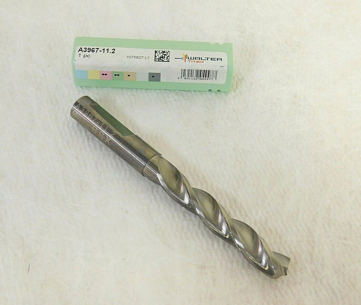 Walter-Titex Carbide Jobber Drill Bit RH 11.2mm x 118.00mm OAL 130° A3967-11.2