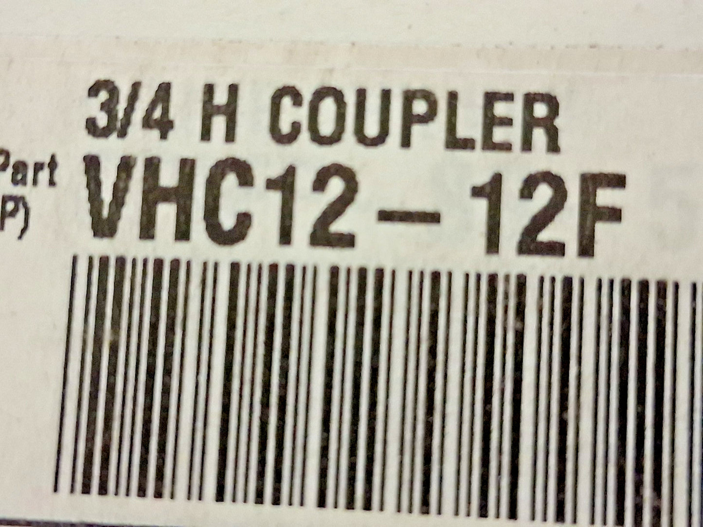 Parker Hydraulic Hose Valve Fitting Hose Size 3/4" Thread 3,500 PSI VHC12-12F