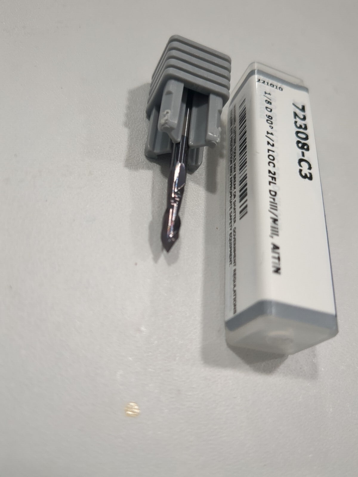 HARVEY TOOL Drill Mill 1/8" Dia 2 Flutes 90° Pt Solid Carbide 72308-C3
