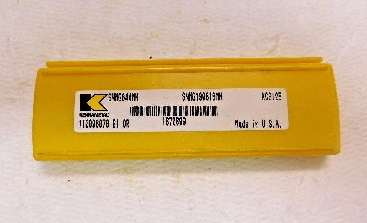 Kennametal Carbide Turning Insert SNMG644MN Grade KC9125 Qty 5 1870809