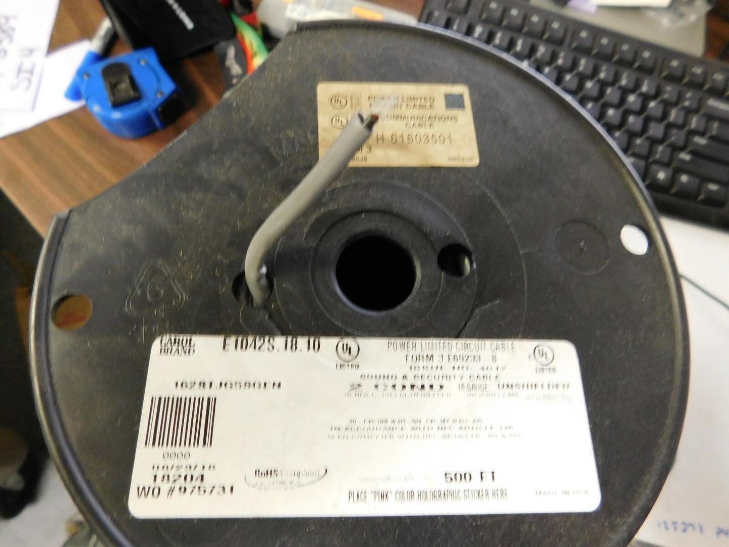 Speaker wire 16 AWG 2 Strand 500' OAL Hook Up Wire 04477071