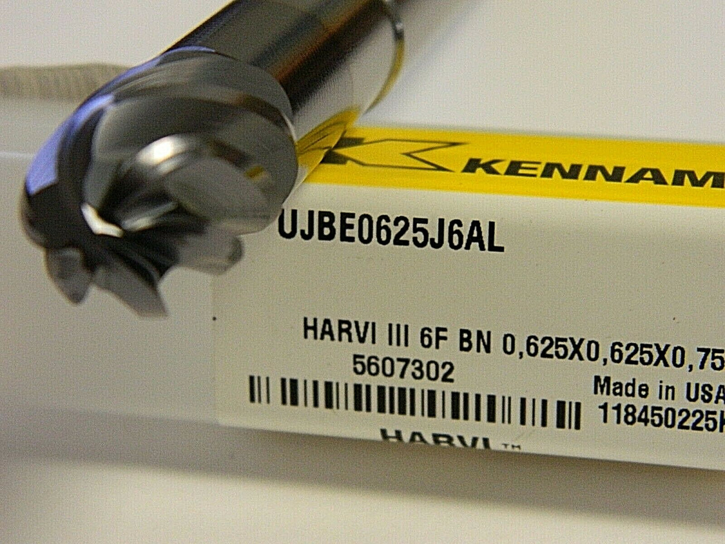 Kennametal 5/8" Diam, 3/4" LOC, 6 Flute Solid Carbide Ball End Mill 56