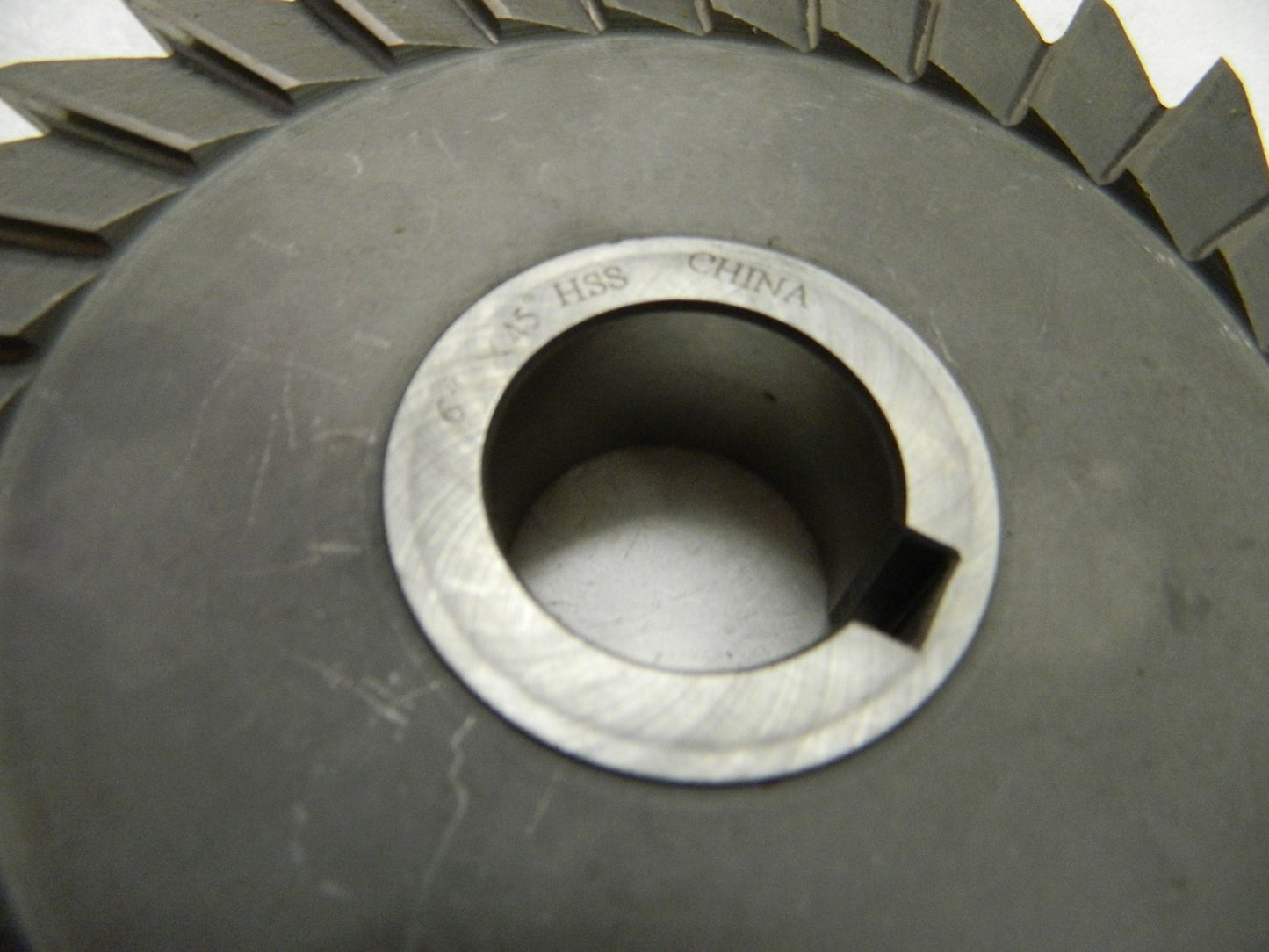 Precision HSS 6" x 1" Single Angle Mill Cutter Arbor Connection 032006