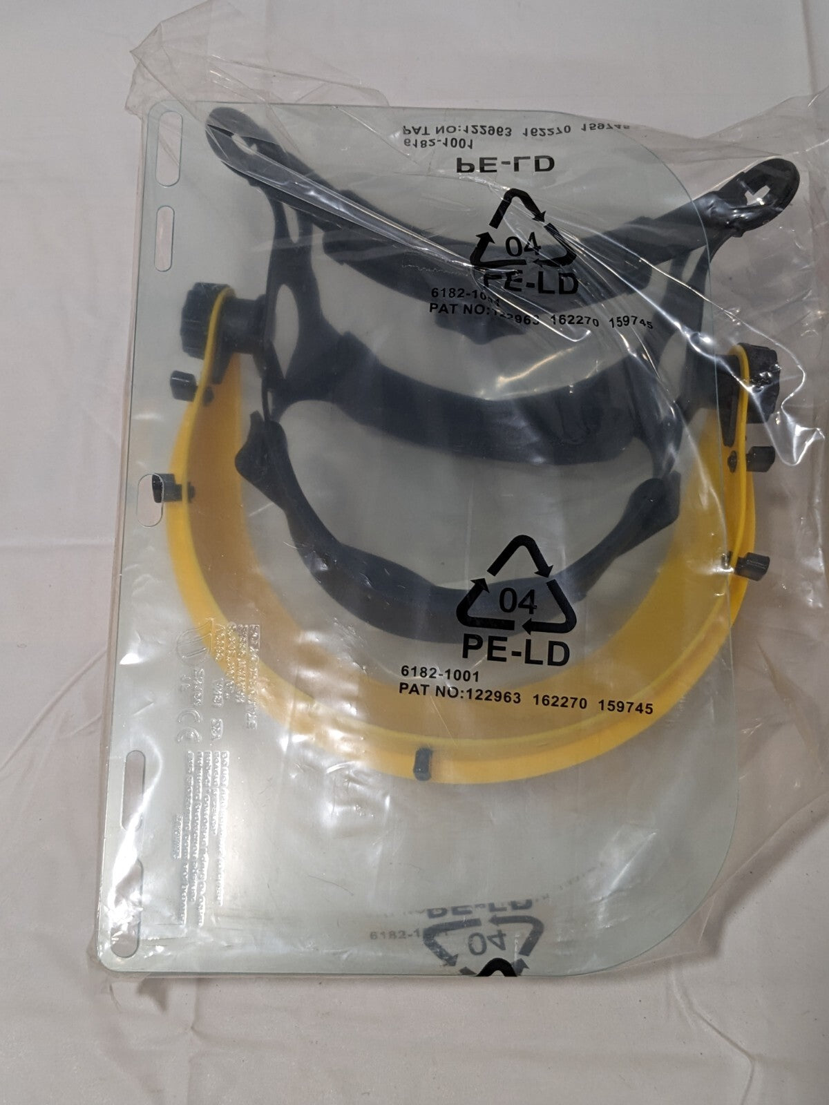 PRO-SAFE Face Shield & Headgear: Polycarbonate, Yellow, 8" H, 12" W Qty 2 SO804