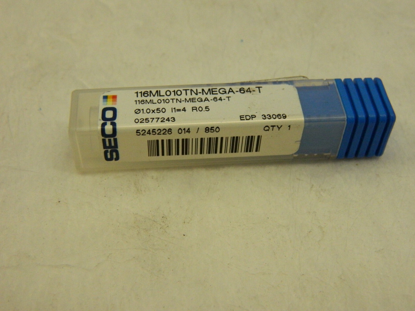Seco Ball End Mill: 0.0394" Dia 0.0295" LOC 2 Flute Solid Carbide 3306