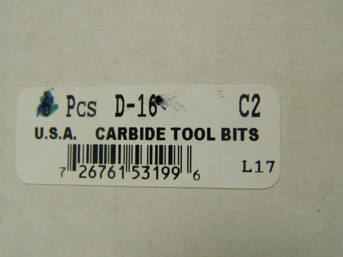 Interstate 1 x 1" Shank, Pointed Nose Single Point Tool Bit QTY 2 02626646