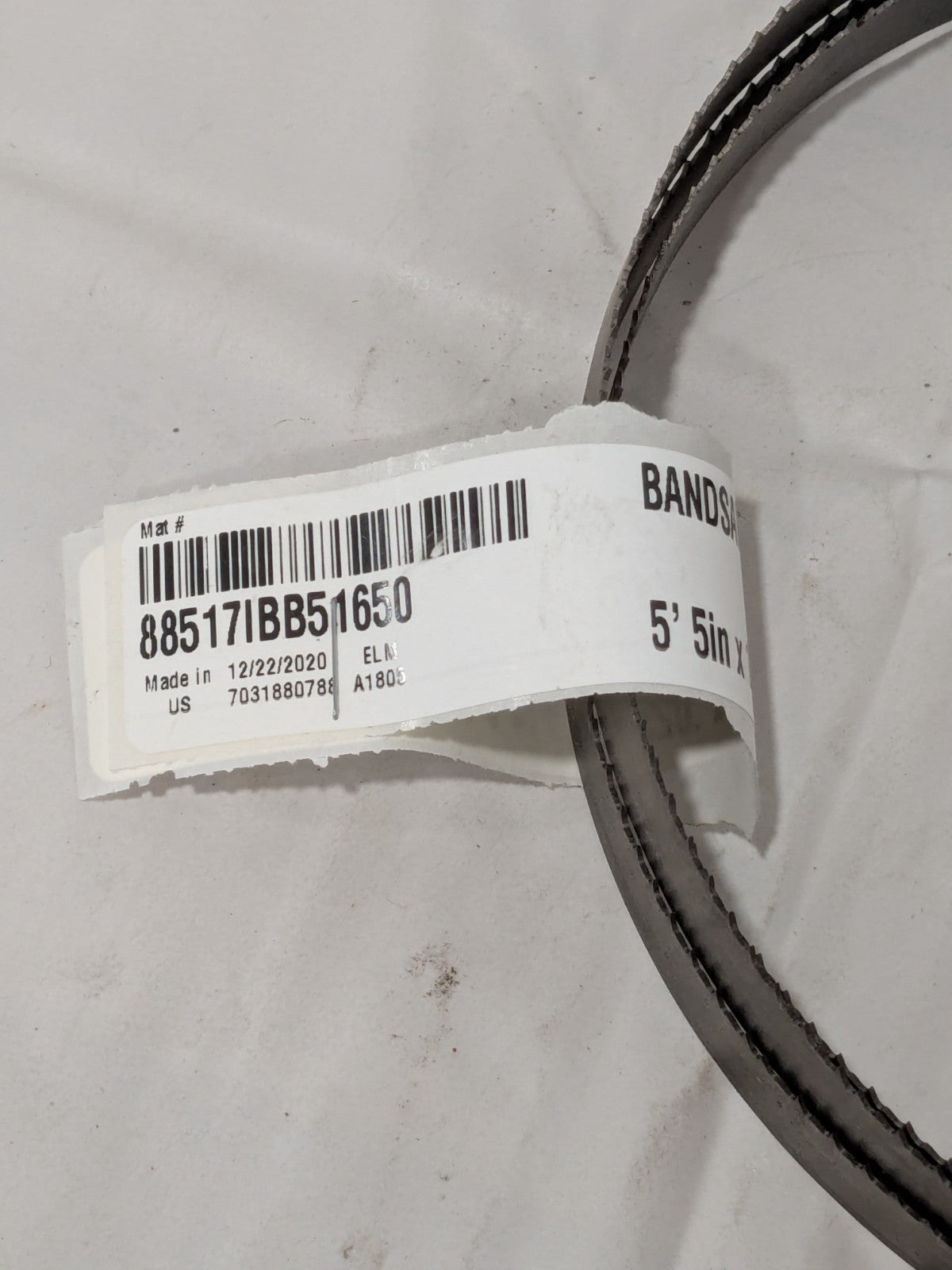 Irwin Welded Bandsaw Blade: 5' 5 Long x 1/2" Wide x 10 to 14 TPI 88517IBB51650