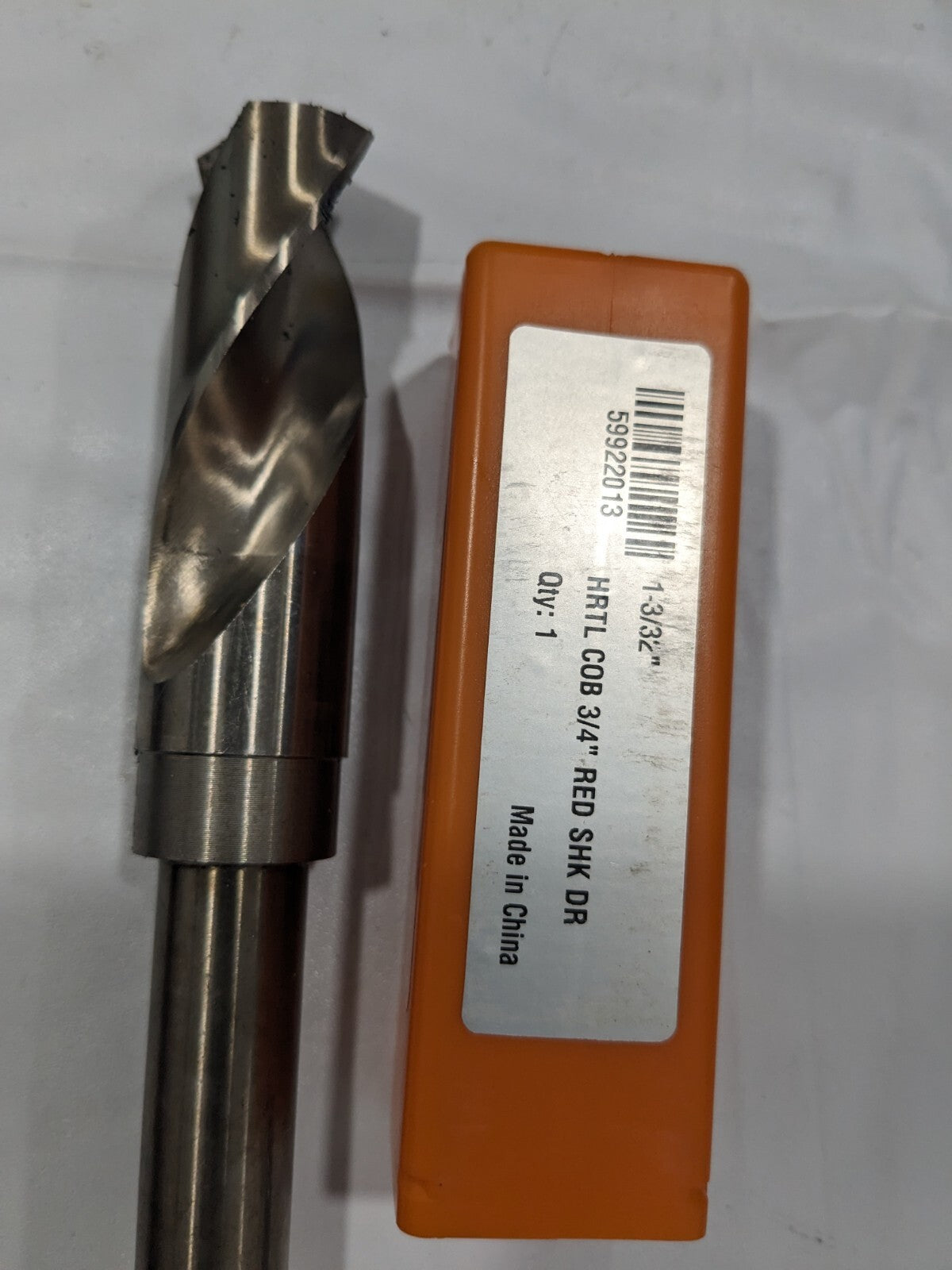 HERTEL Reduced Shank Drill Bit 1.0938''Dia 3/4''Shank Dia 135° Cobalt F.924.2778