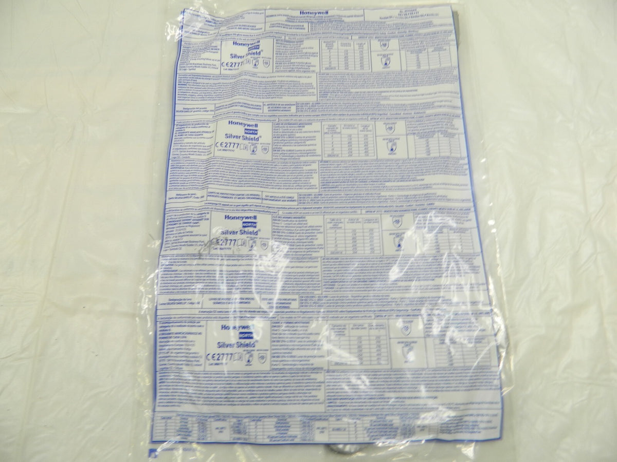 NORTH Chemical Resistant Gloves: 2.7 mil Thick Silver 16" Sz 10 Qty 10 SSG/