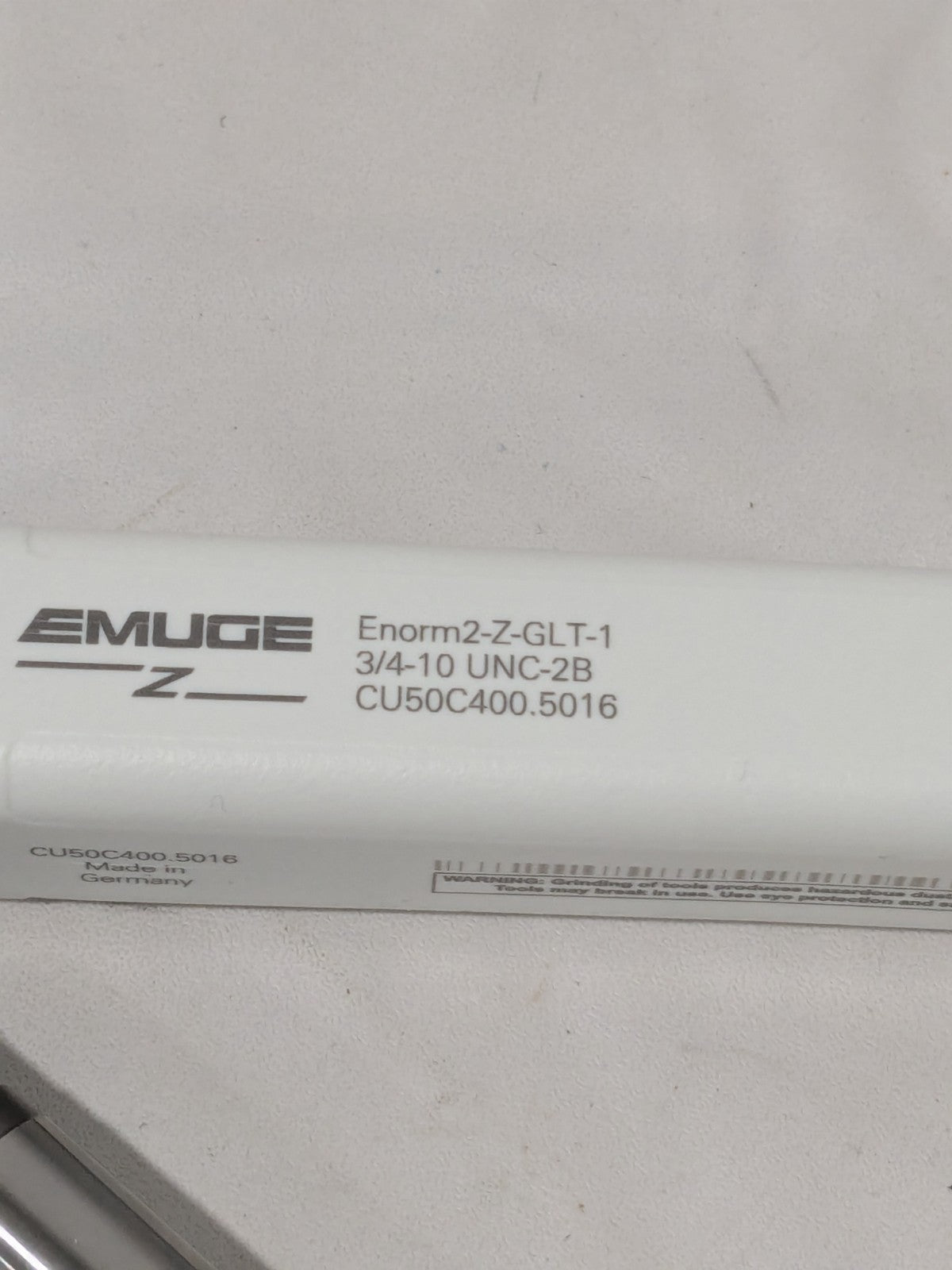 Emuge Spiral Flute Tap: 3/4-10, 4 FL, Modified Bottoming Chamfer CU50C400.5016