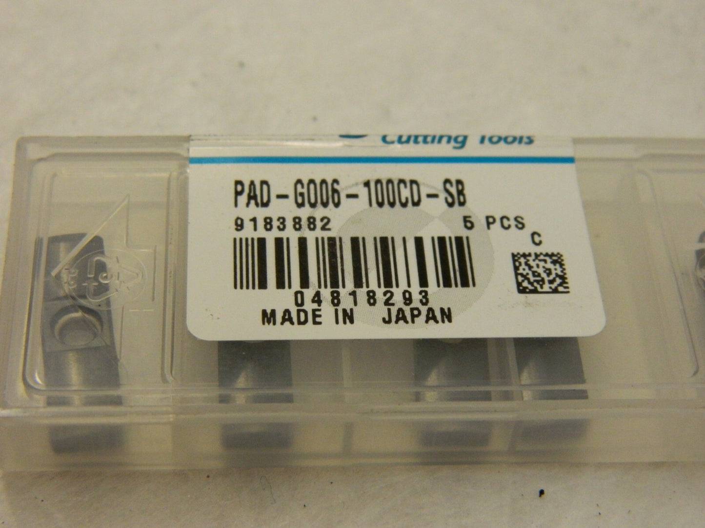 Ingersoll Carbide PAD inserts QTY 5 Pad-Go06-100Cd-SB 9183882