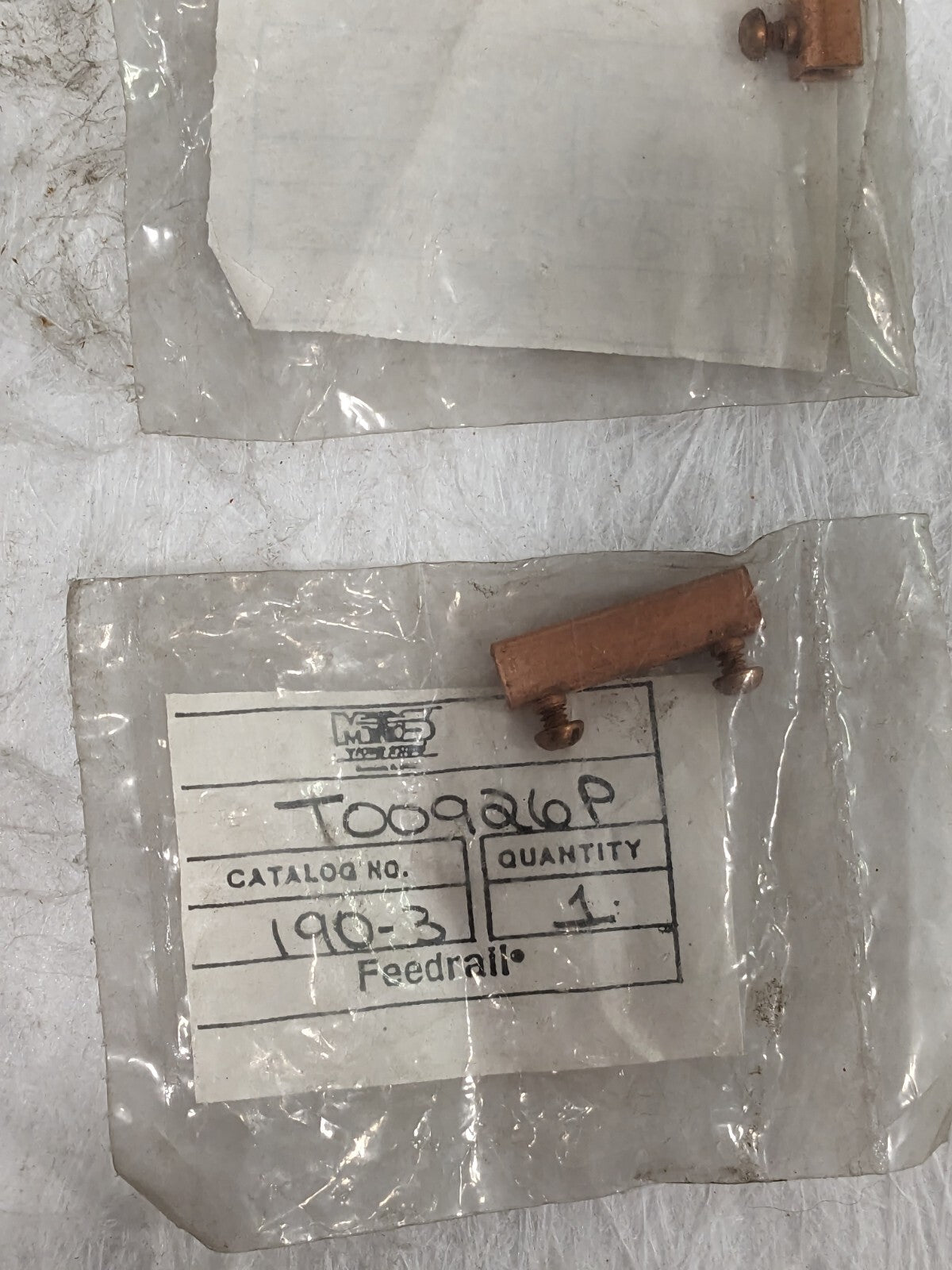 FEEDRAIL-COPPER BUS BAR CONNECTOR Qty 8 190-3/T00926P