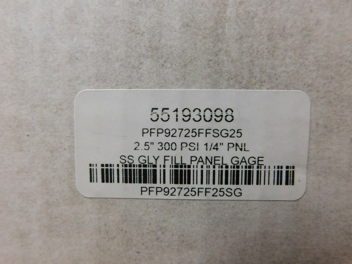 Winters 2-1/2" Dial 1/4 Thread 0-300 Scale Range Pressure Gauge PFP92725FFSG25