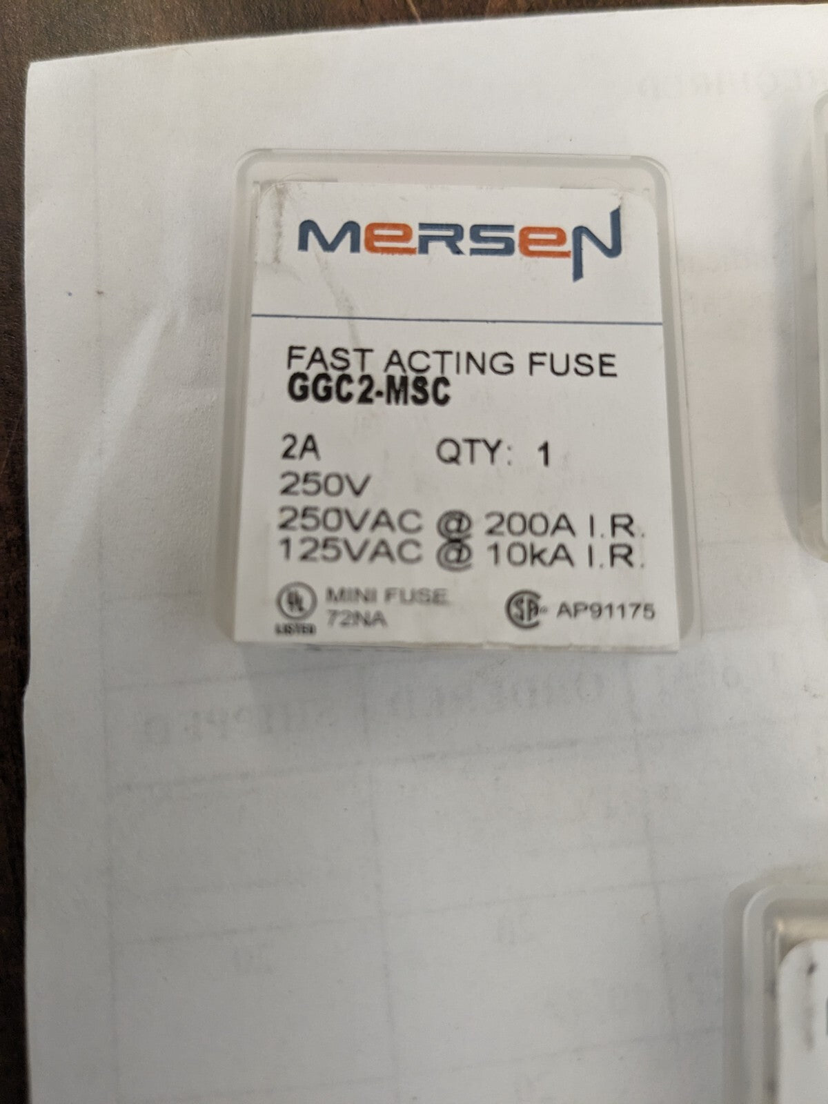 FERRAZ SHAWMUT Cylindrical Fast-Acting Fuse 30pk 2 A 1/4 Dia GGC2-MSC