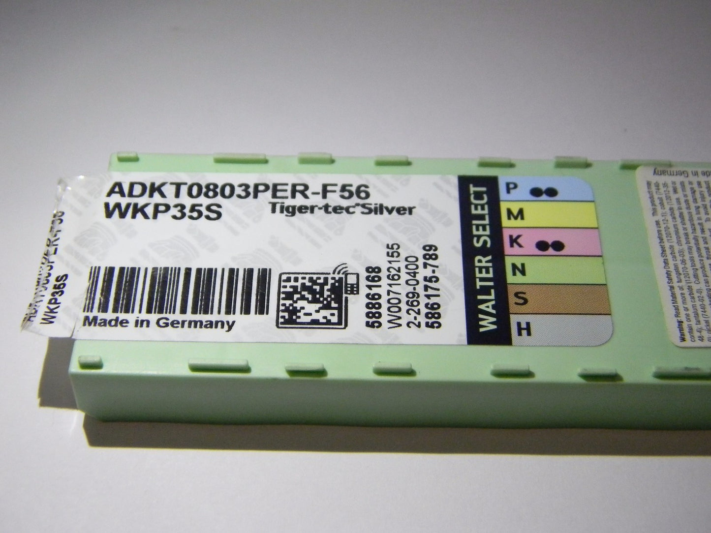 Walter-Valenite Carbide Milling Inserts ADKT0803 F56 Grade WKP35S Qty. 8 5886168