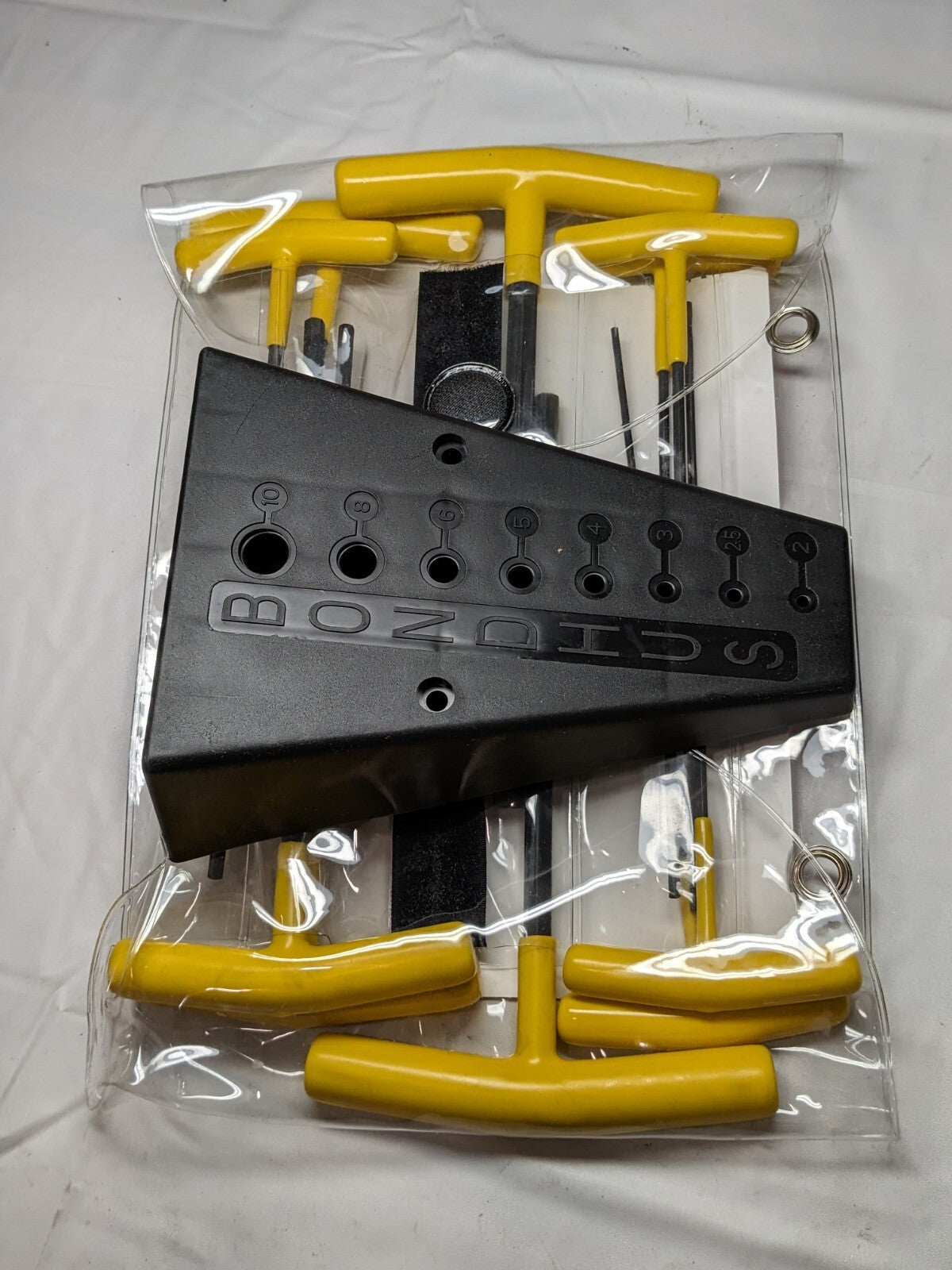 BONDHUS 10 Piece, T-Handle Cushion Grip Hex Key Set 15390