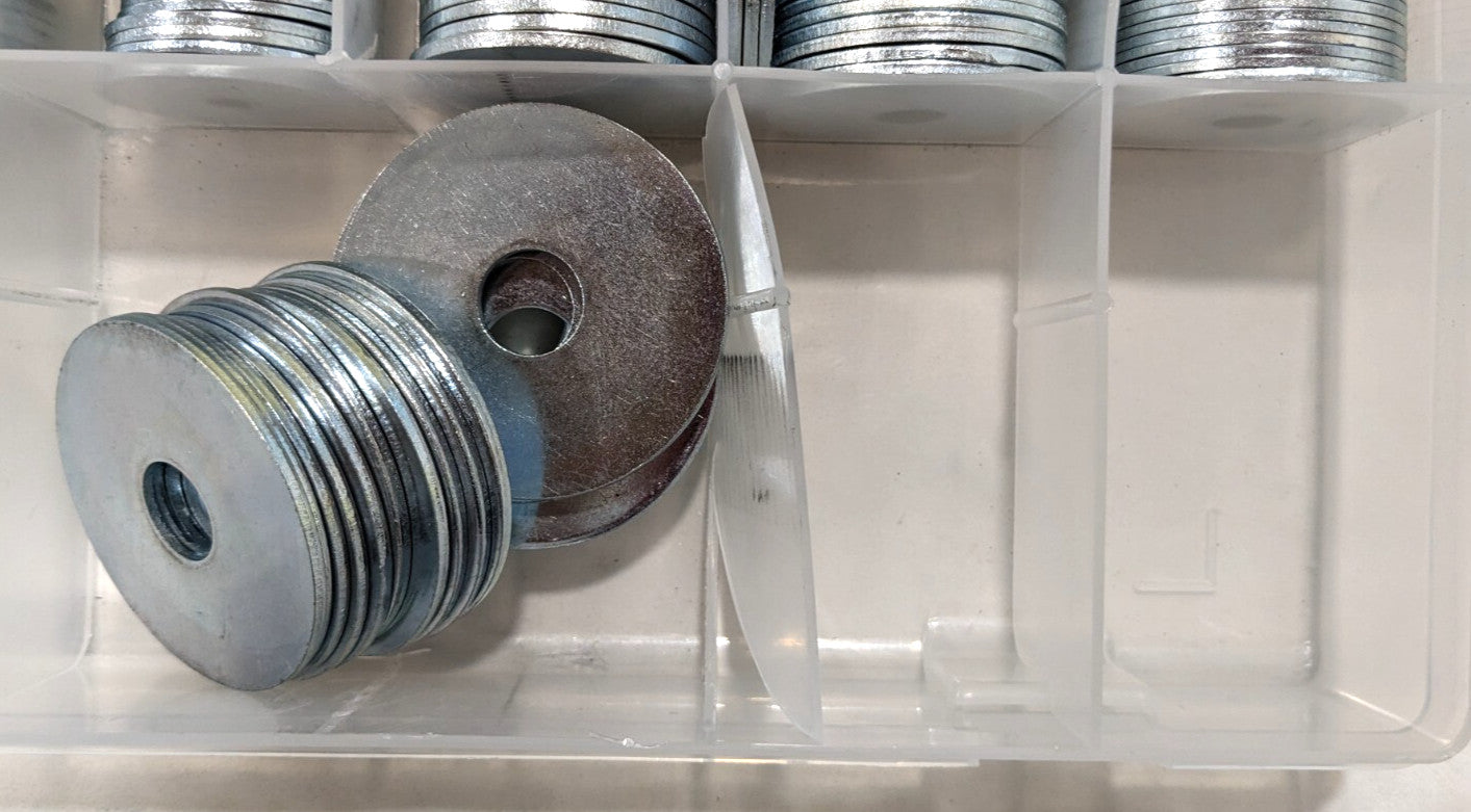 255 Piece Fender Washer Assortment Steel 3/16" to 1/2" NFC-KIT236