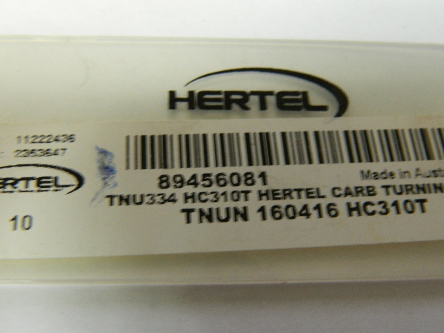HERTEL TNU334 HC310T Carbide Turning Insert Pack of 10