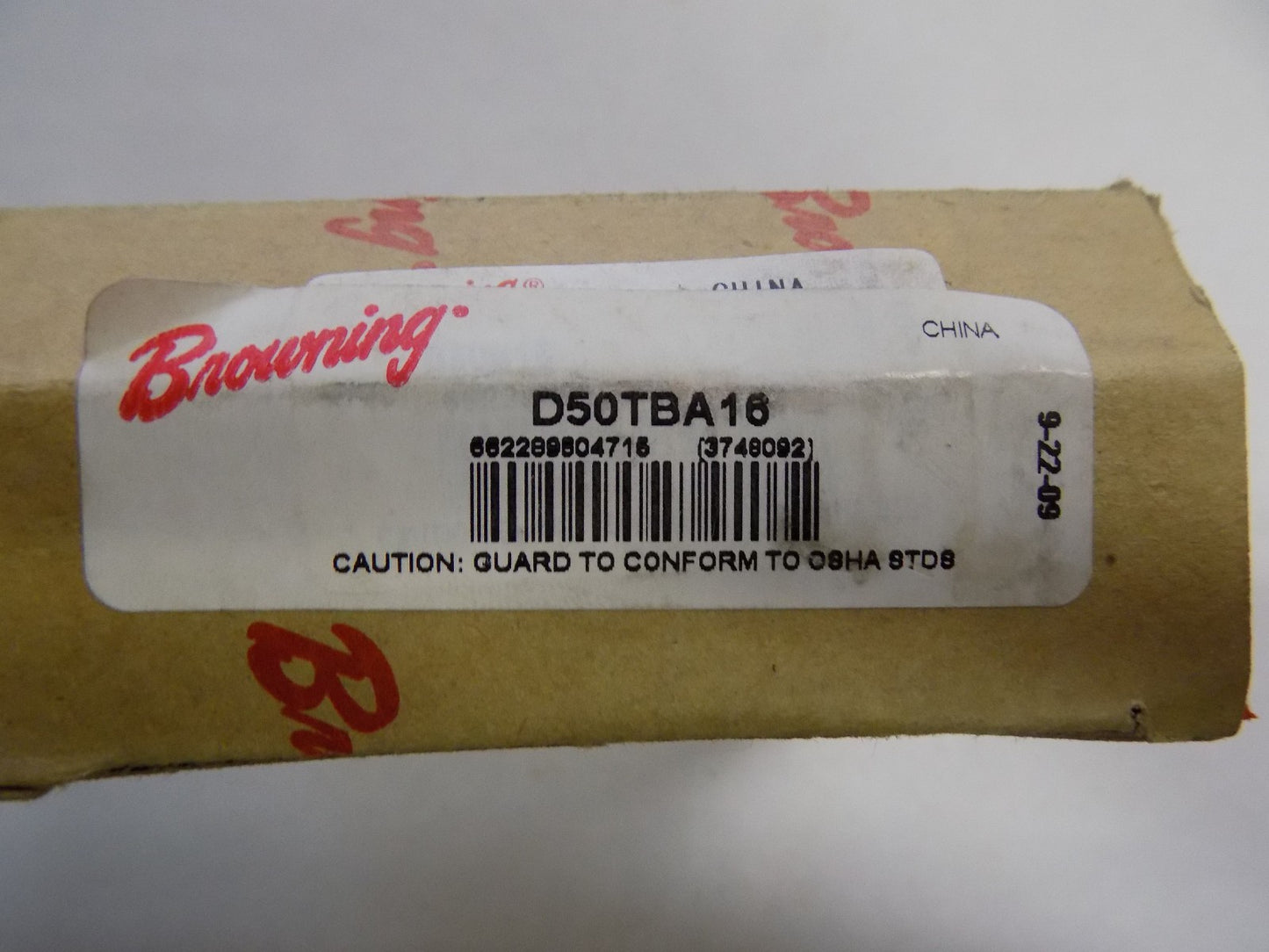 Browning Taper Bore Bushed Roller Chain Sprocket D50TBA16