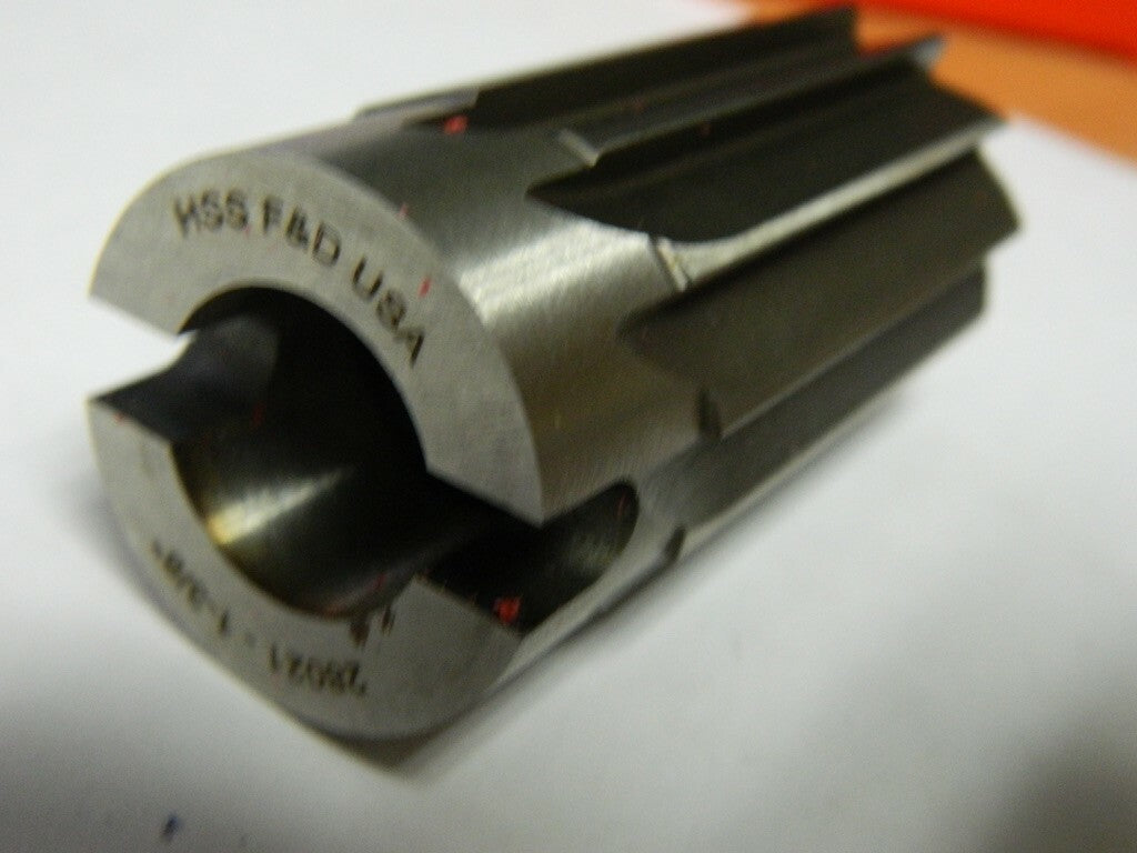 F&D 1-3/8 Reamer Diam, Straight Flute Shell Reamer