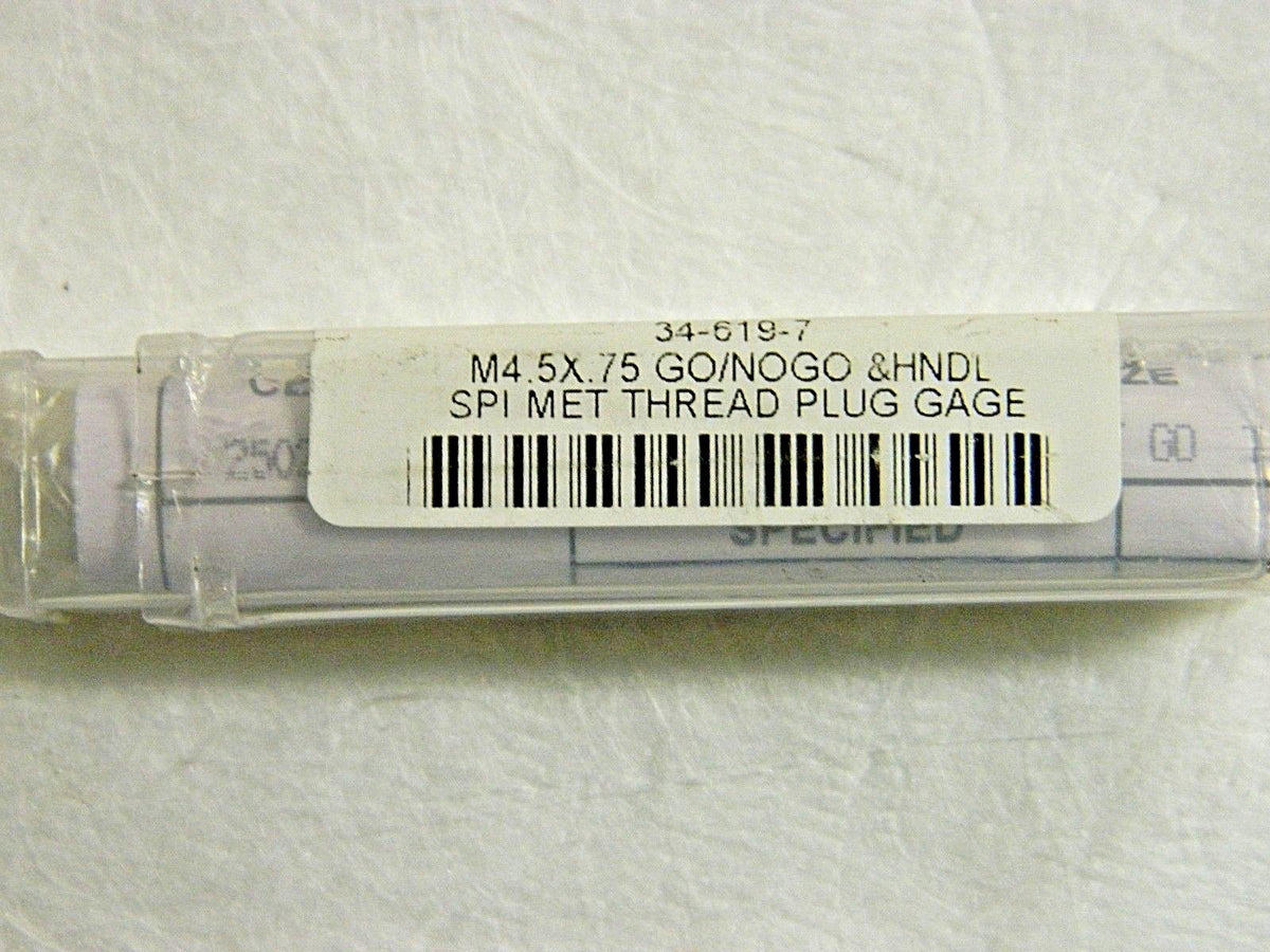 SPI Double End Plug Thread Go/No Go Gage M4.5x0.75 6H 34-619-7