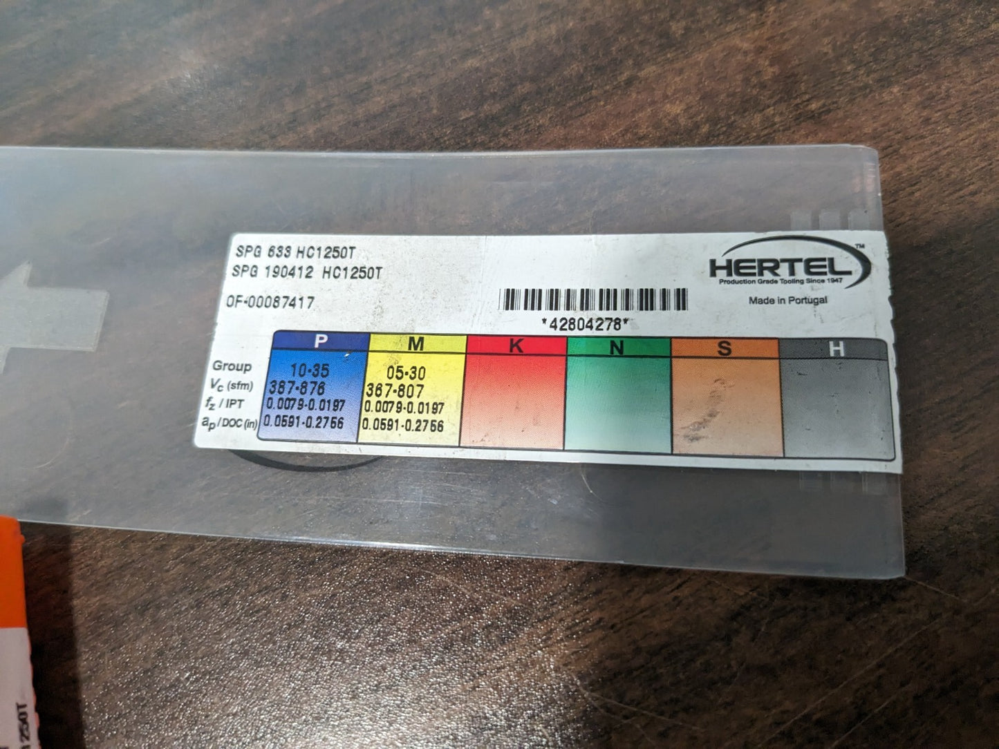 HERTEL Turning Insert: SPG633 HC1250T, Solid Carbide 1002379