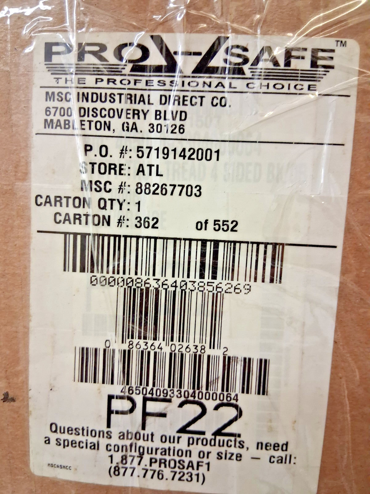Pro-Safe Beveled Edge Anti-Fatigue Mat 5ft L 3ft W 7/8 Thick 46504093340X64